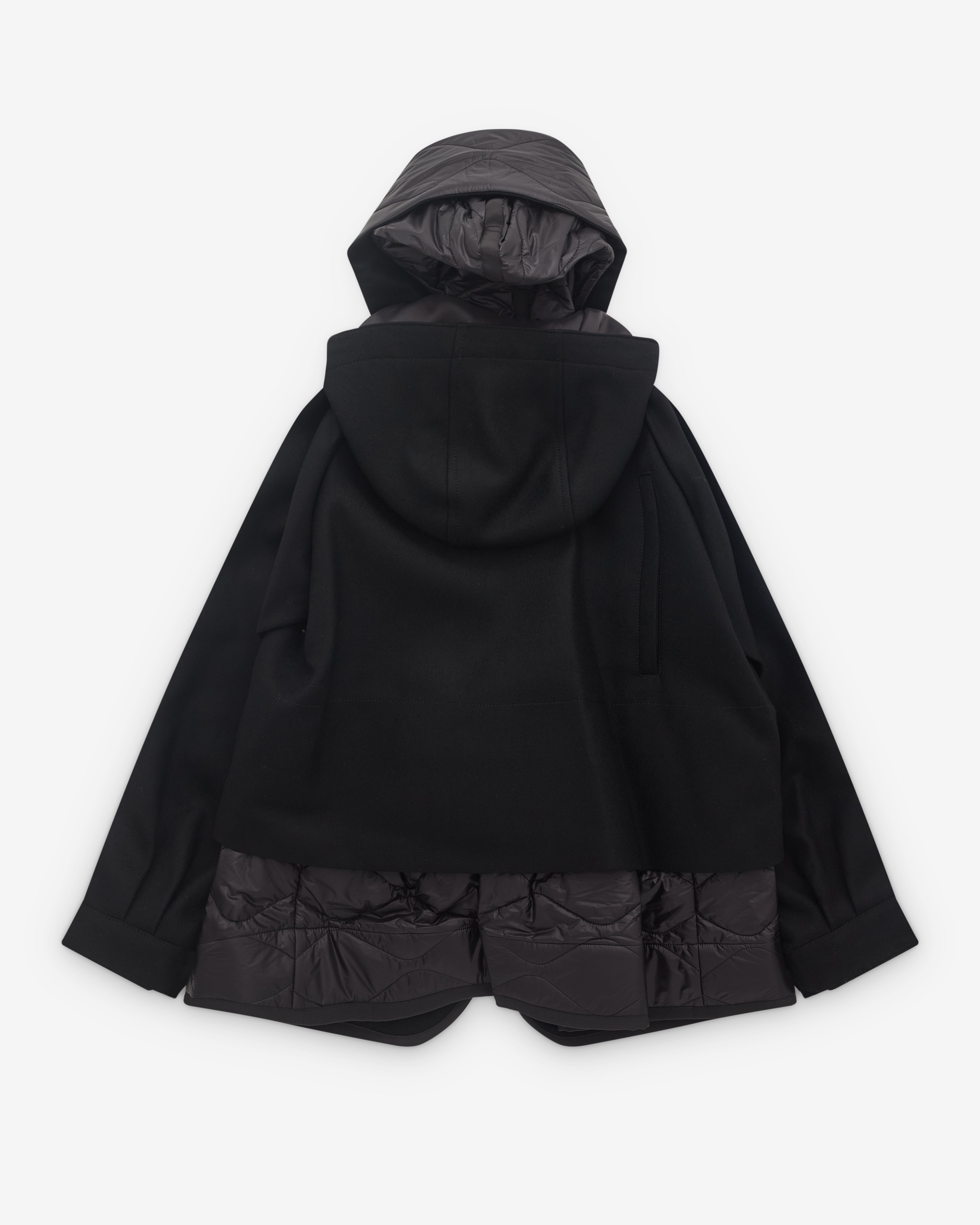 sacai: Women's Layered Jacket (Black) | DSML E-SHOP