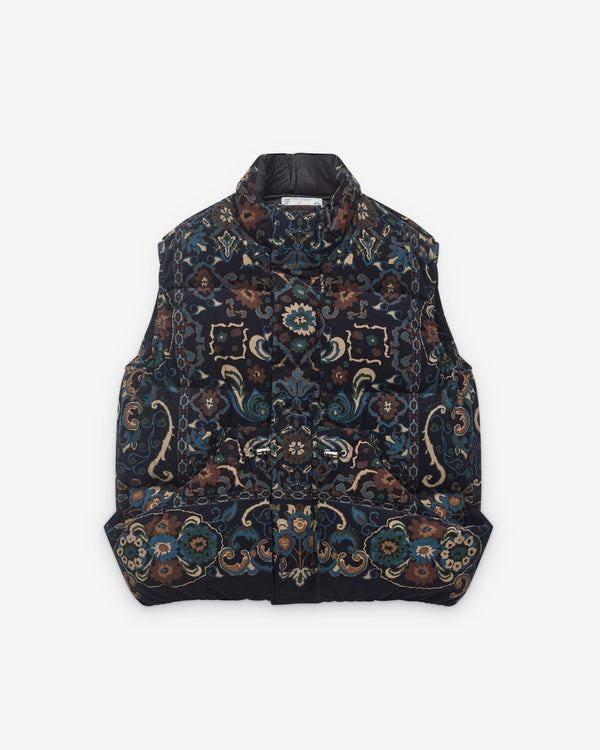 sacai - Men’s Floral Print Corduroy Vest - (Navy)