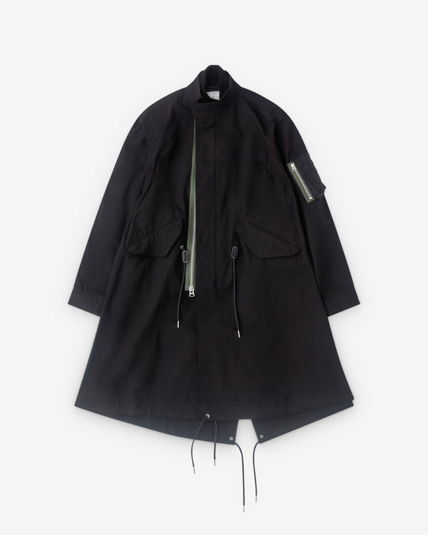 sacai - Men’s Ripstop Fishtail Parka - (Black)