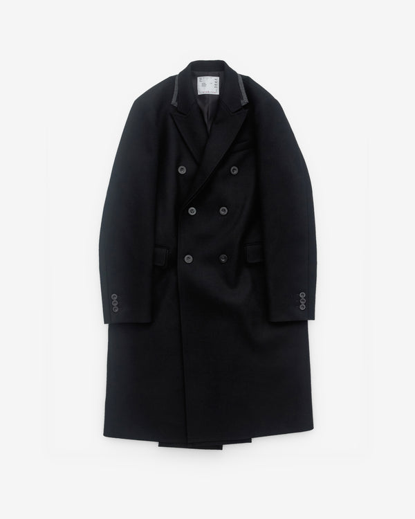 sacai - Men’s Wool Melton Coat - (Black)