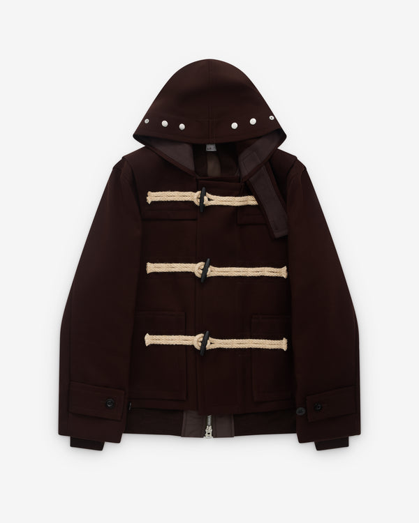 sacai - Men’s Wool Melton Jacket - (Dark Red)