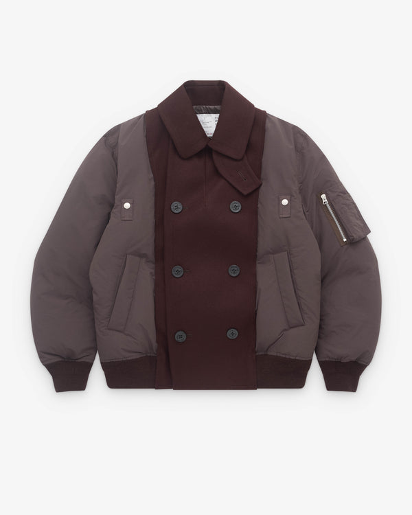 sacai - Men’s Puffer Jacket - (Brown)