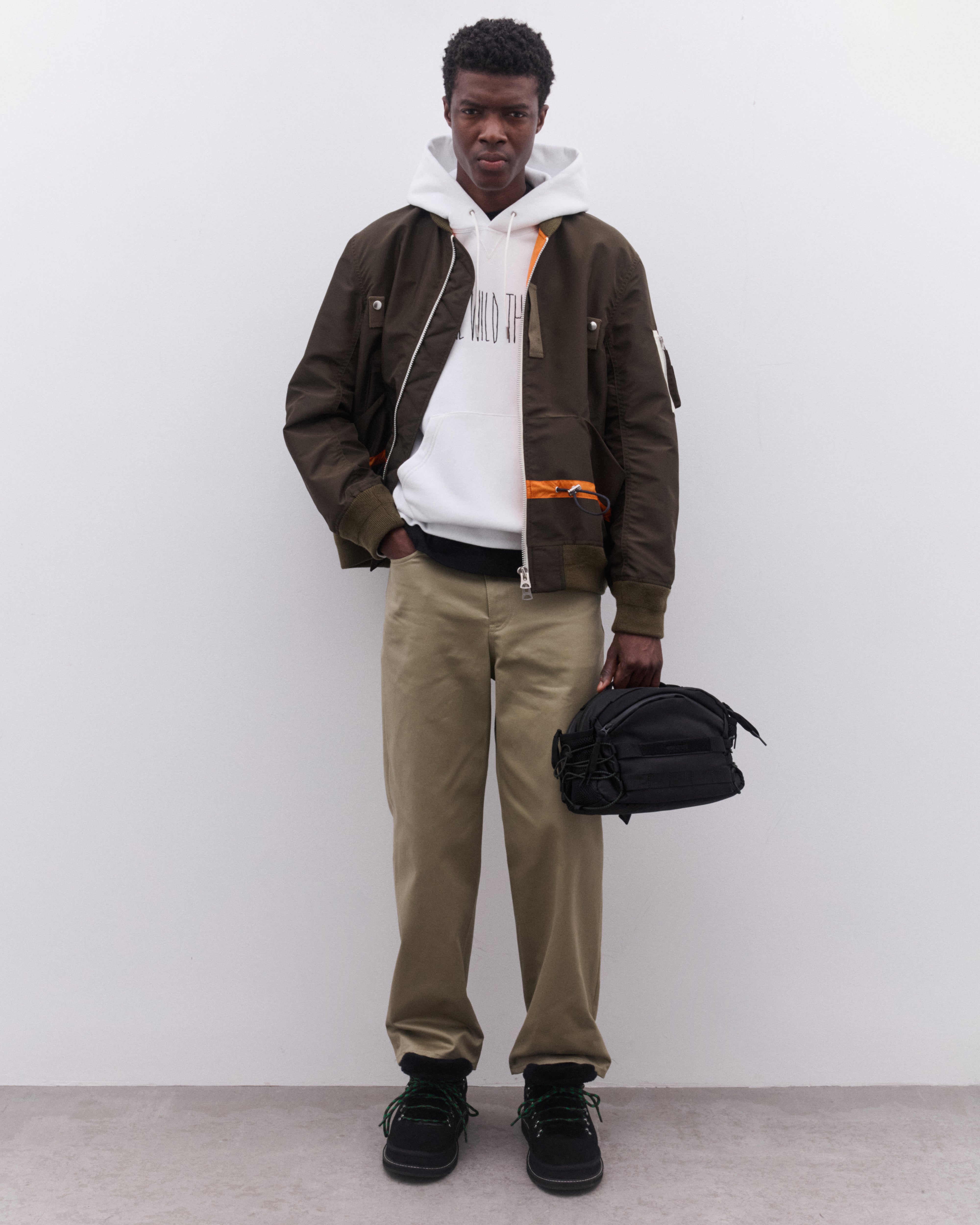 sacai: Men's Where The Wild Things Are Hood (White) | DSML E-SHOP