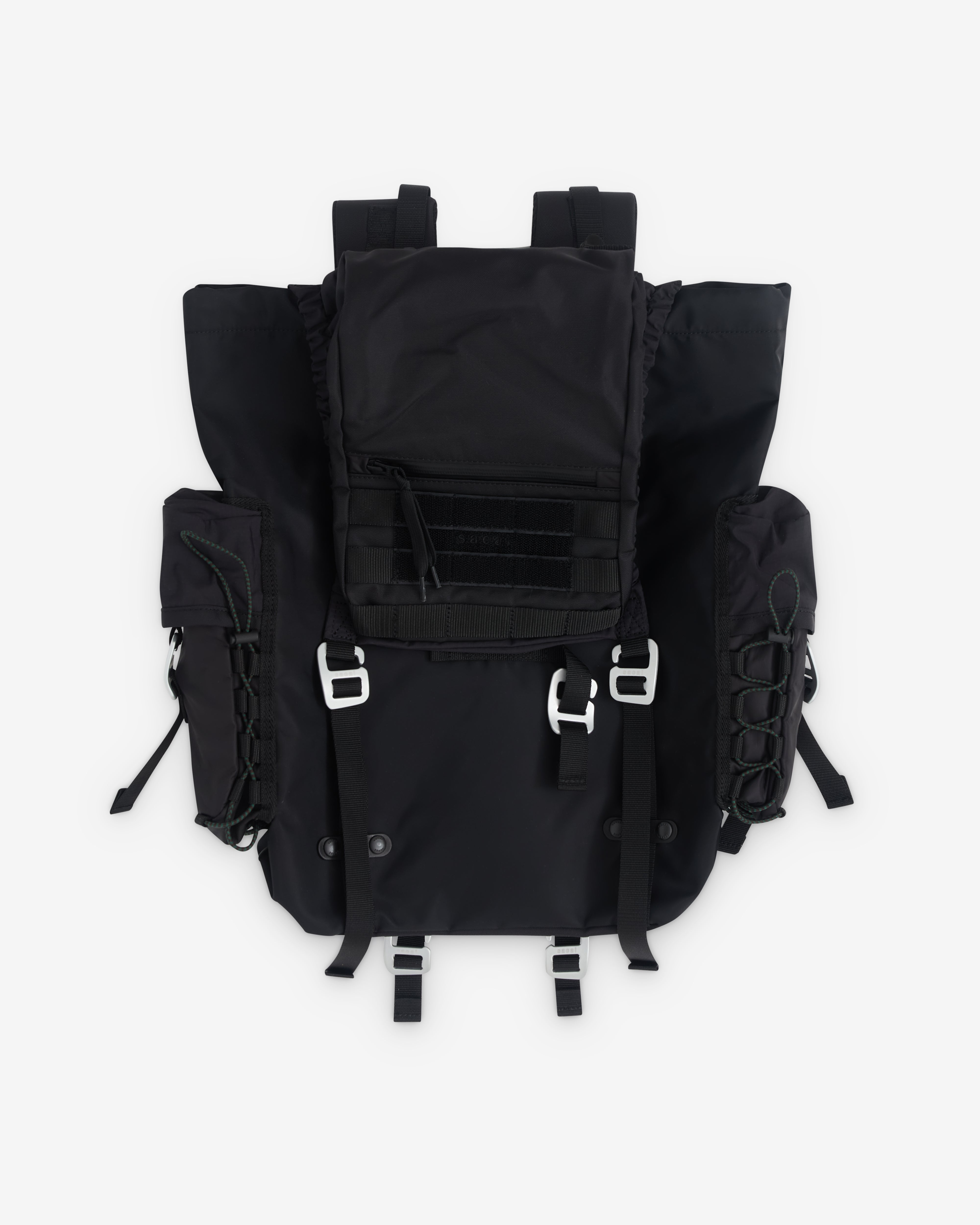 sacai: Men's Hike Tech Back Pack (Black) | DSML E-SHOP