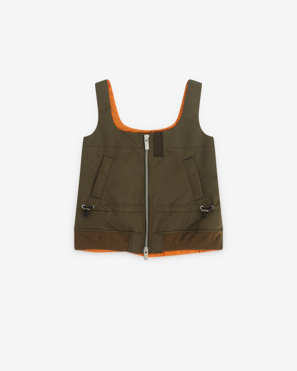 Sacai - Women’s Nylon Twill Tank Top - (Khaki)