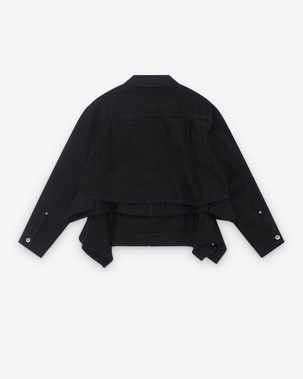 Sacai - Women’s Denim Wool Melton Jacket - (Black)
