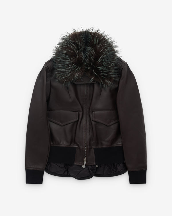 Sacai - Women’s Leather Blouson - (Brown)