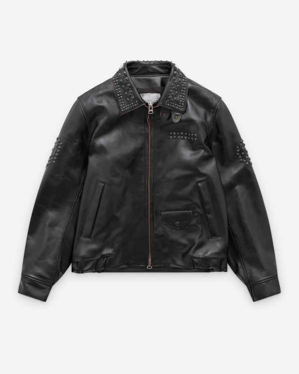Sacai - Studded Leather Jacket - (Black)