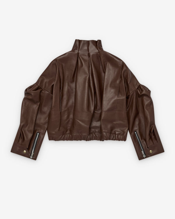 Sacai  - Women's Leather Blouson - (Brown)