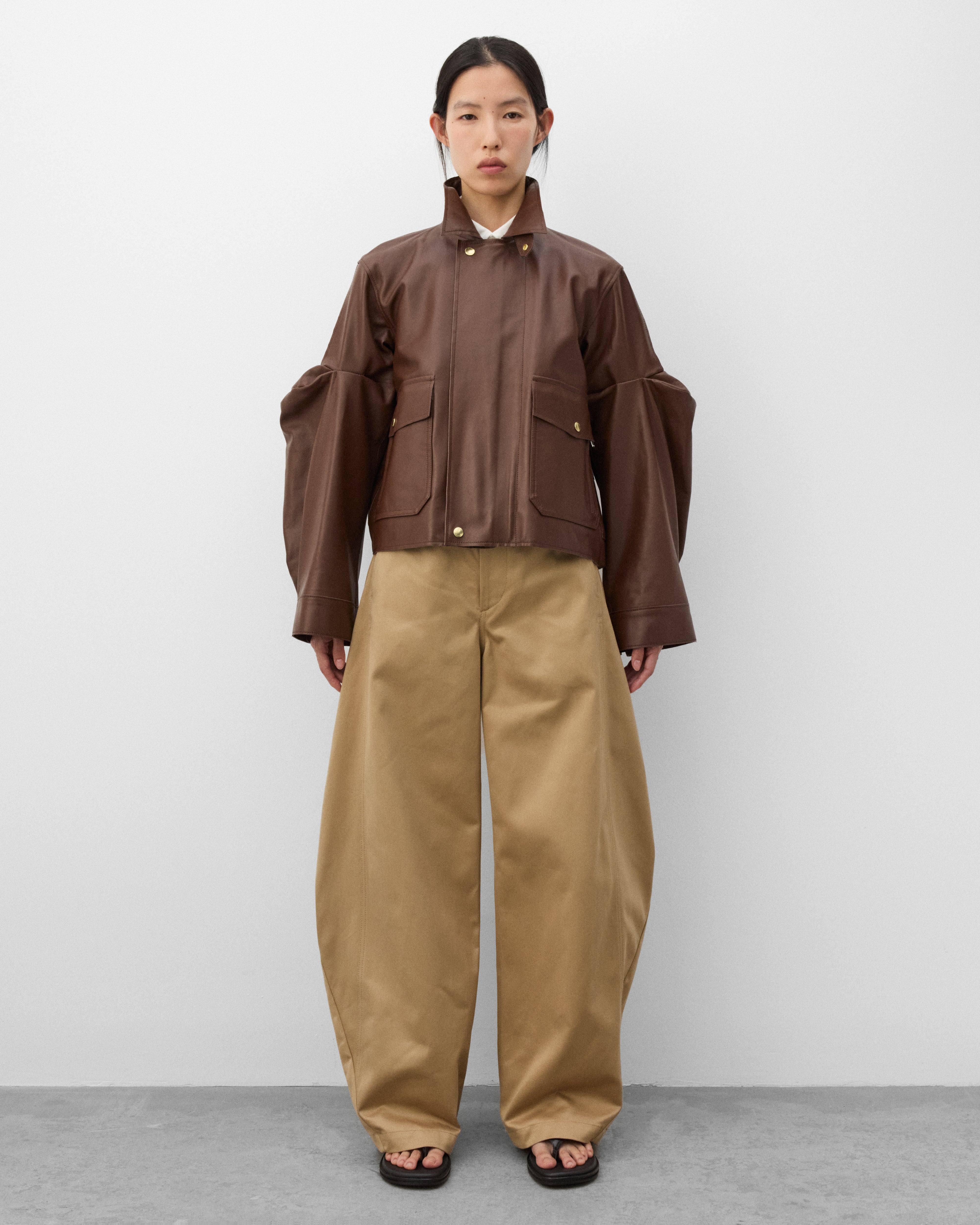 sacai: Women's Cotton Chino Pants (Stone) | Dover Street Market London