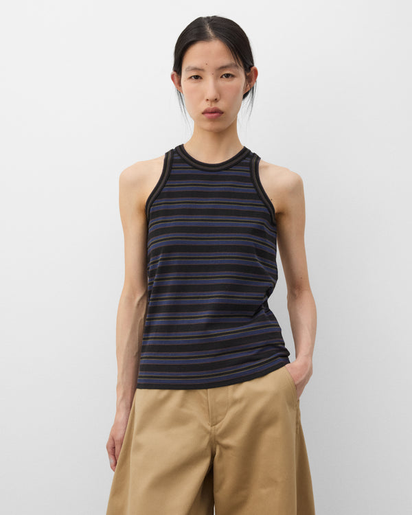 sacai - Women's Horizontal Stripe Tank Top - (Black)