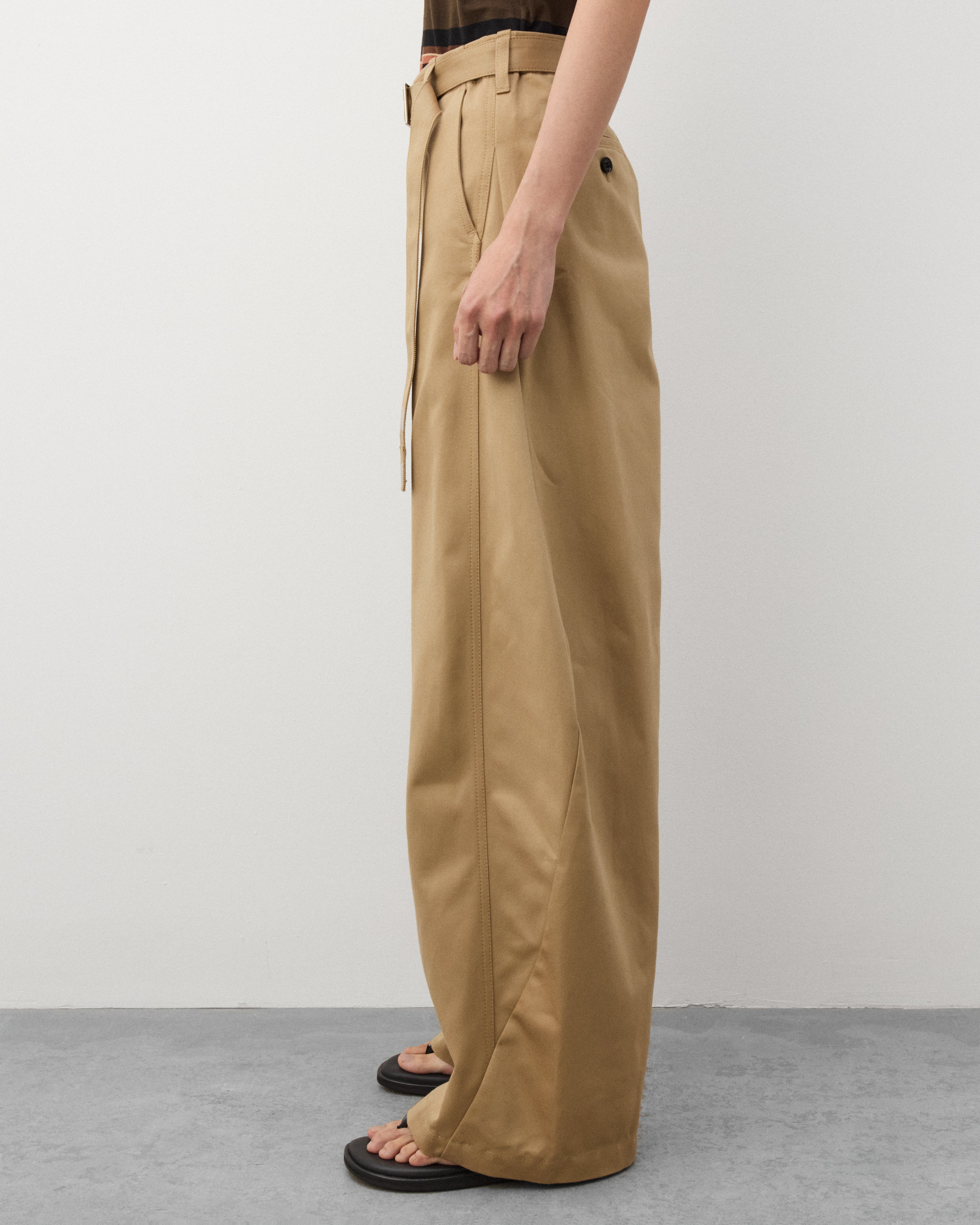 sacai: Women's Cotton Chino Pants (Stone) | Dover Street Market London