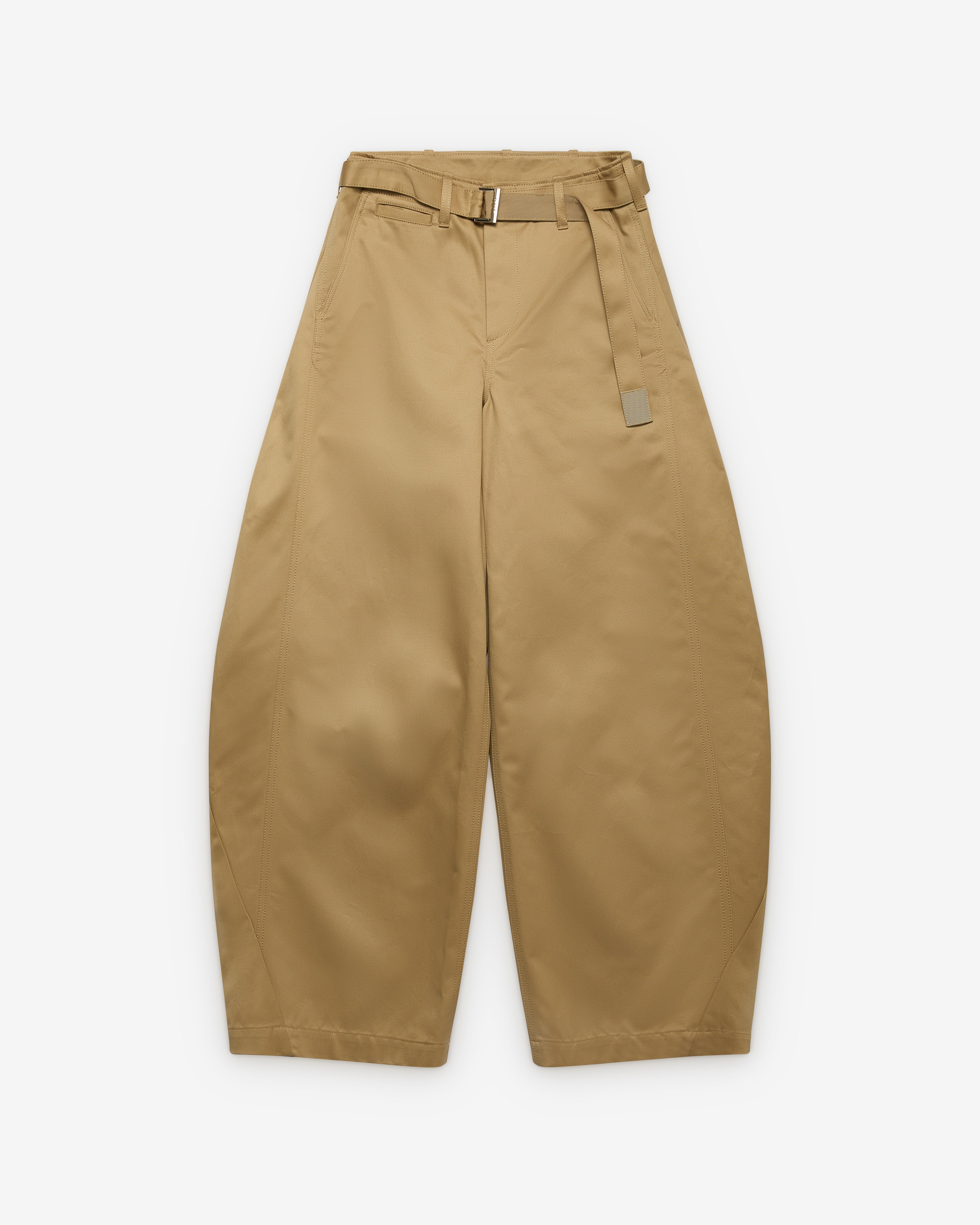 sacai: Women's Cotton Chino Pants (Stone) | DSML E-SHOP