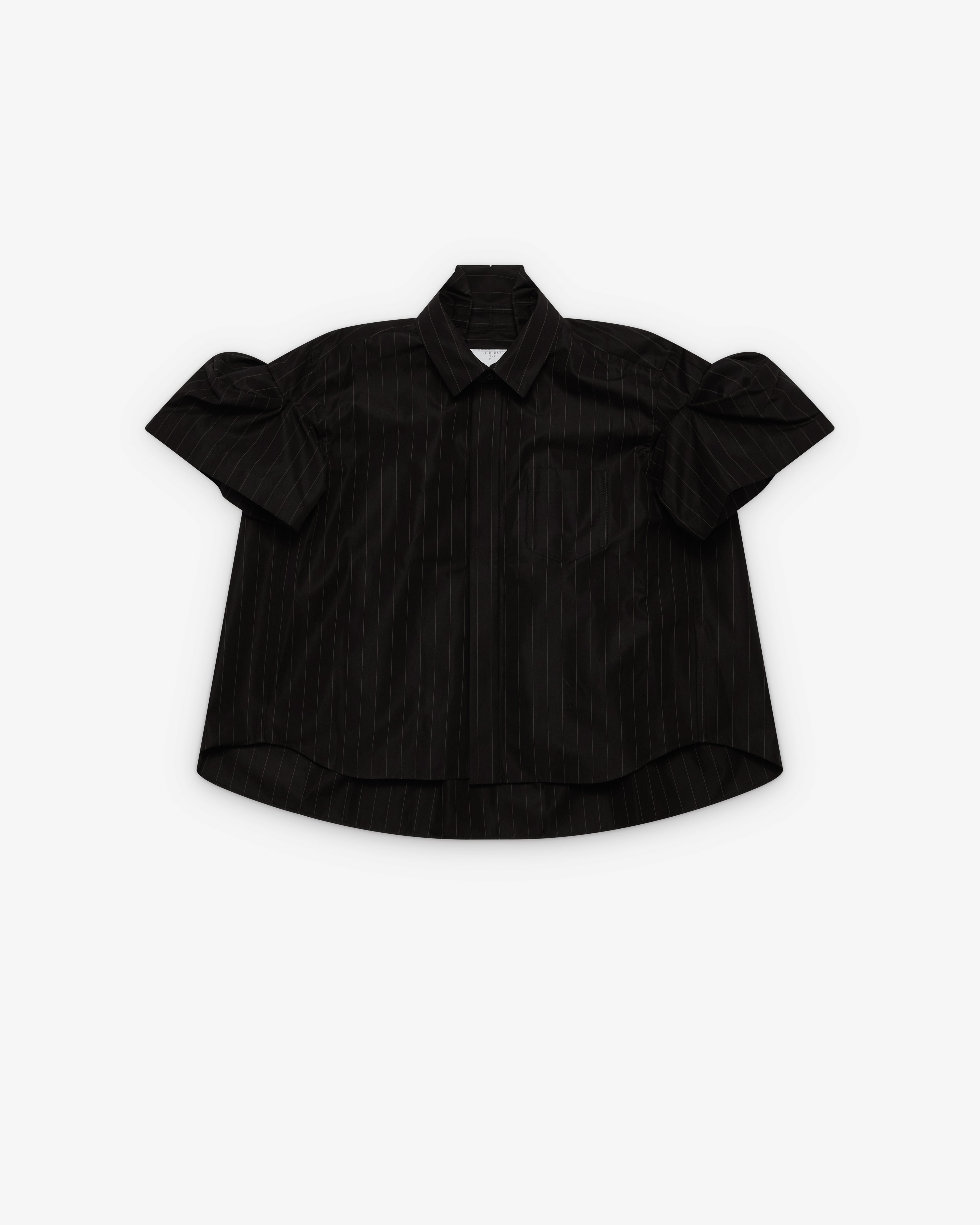 Sacai: Women's Chalk Stripe Shirt (Black) | Dover Street Market London
