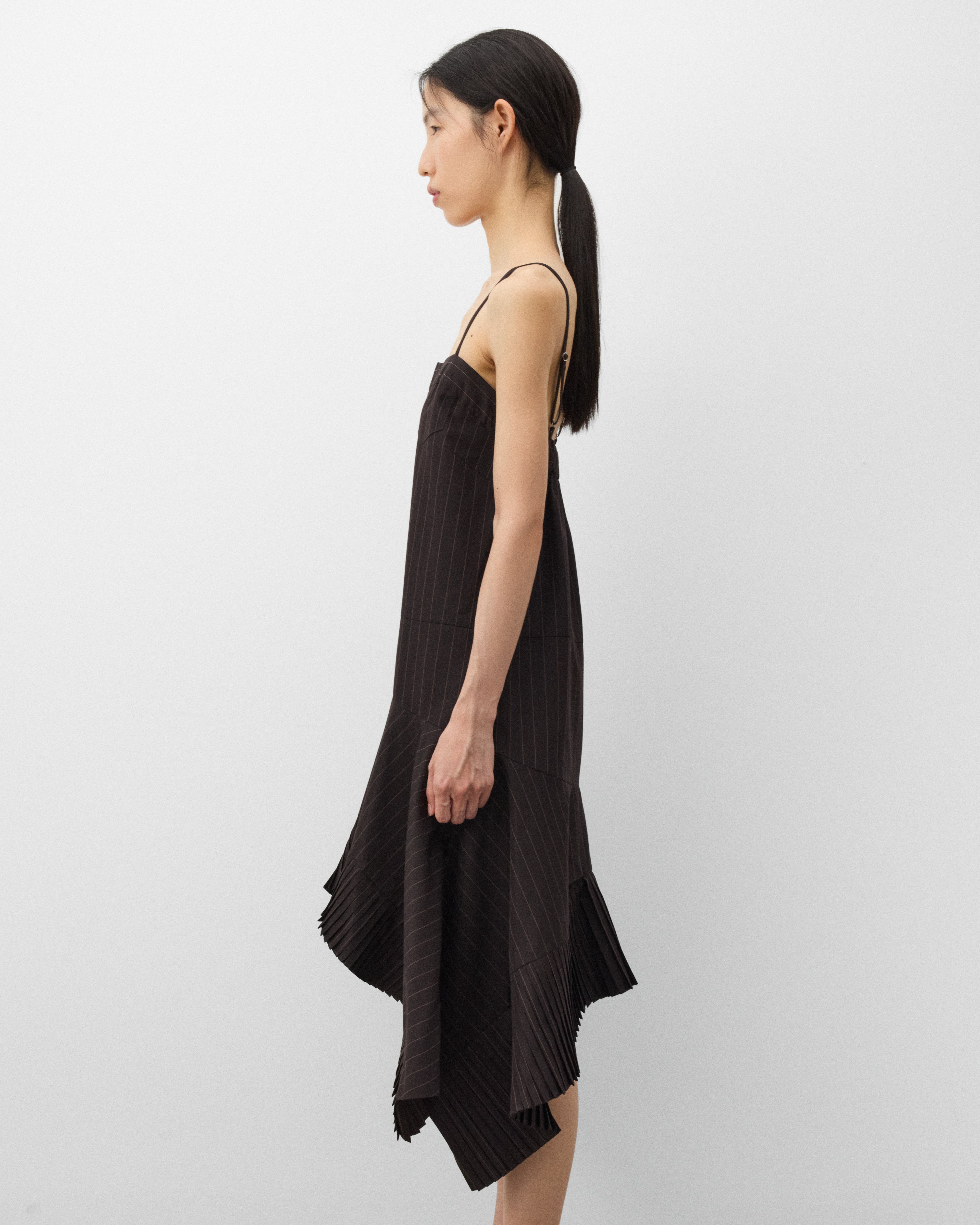 Sacai: Women's Chalk Dress (Black/Stripe) | Dover Street Market London