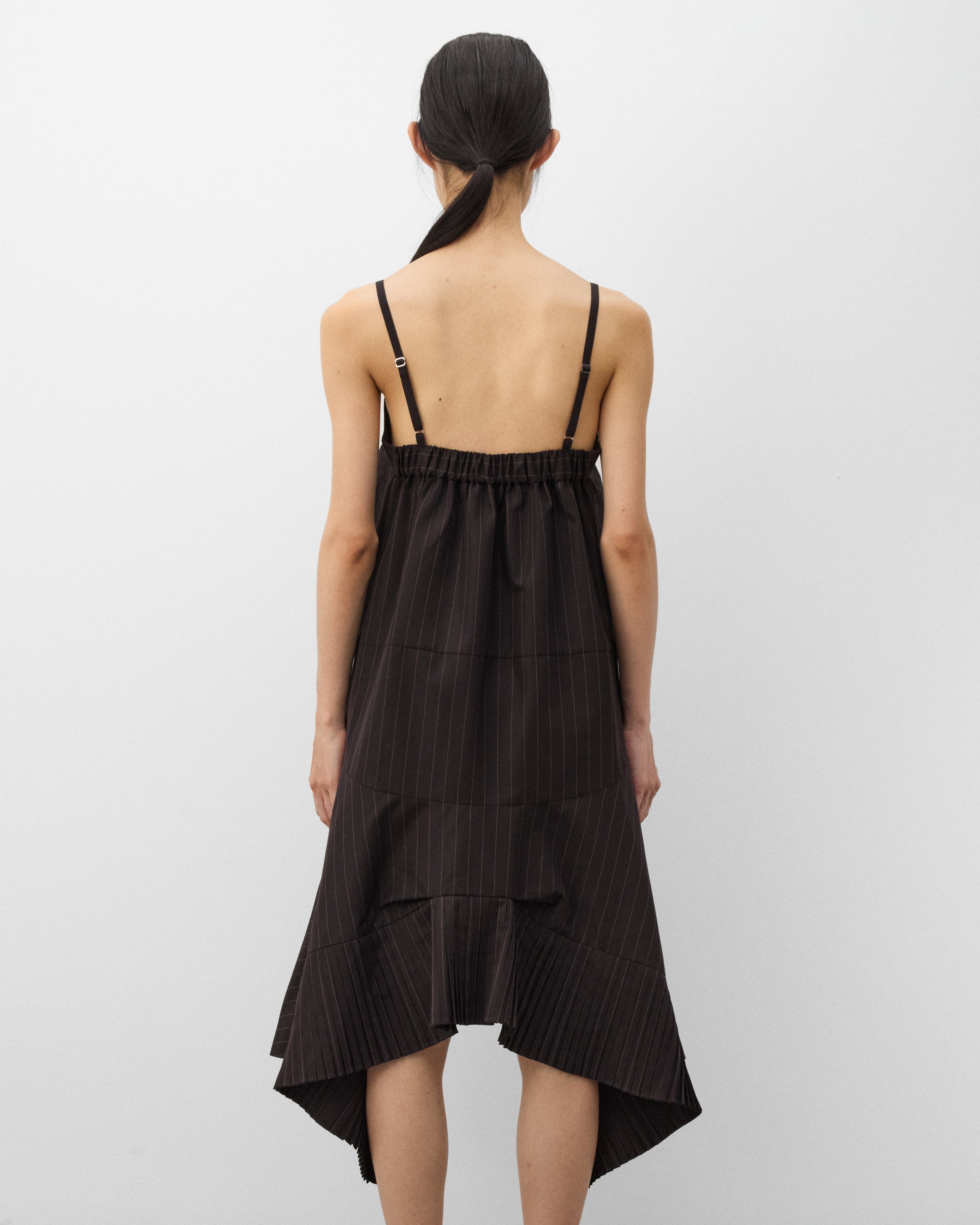 Sacai: Women's Chalk Dress (Black/Stripe) | Dover Street Market London