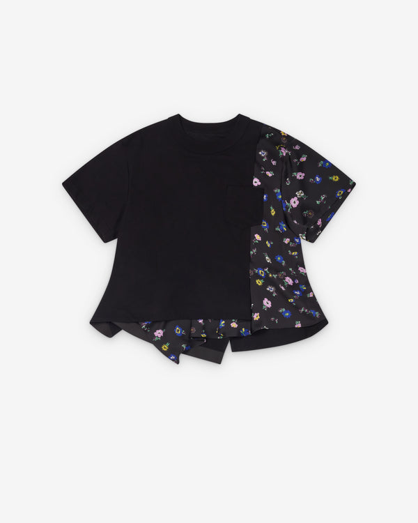 Sacai - Women's Floral Print T-Shirt - (Black/Multi)