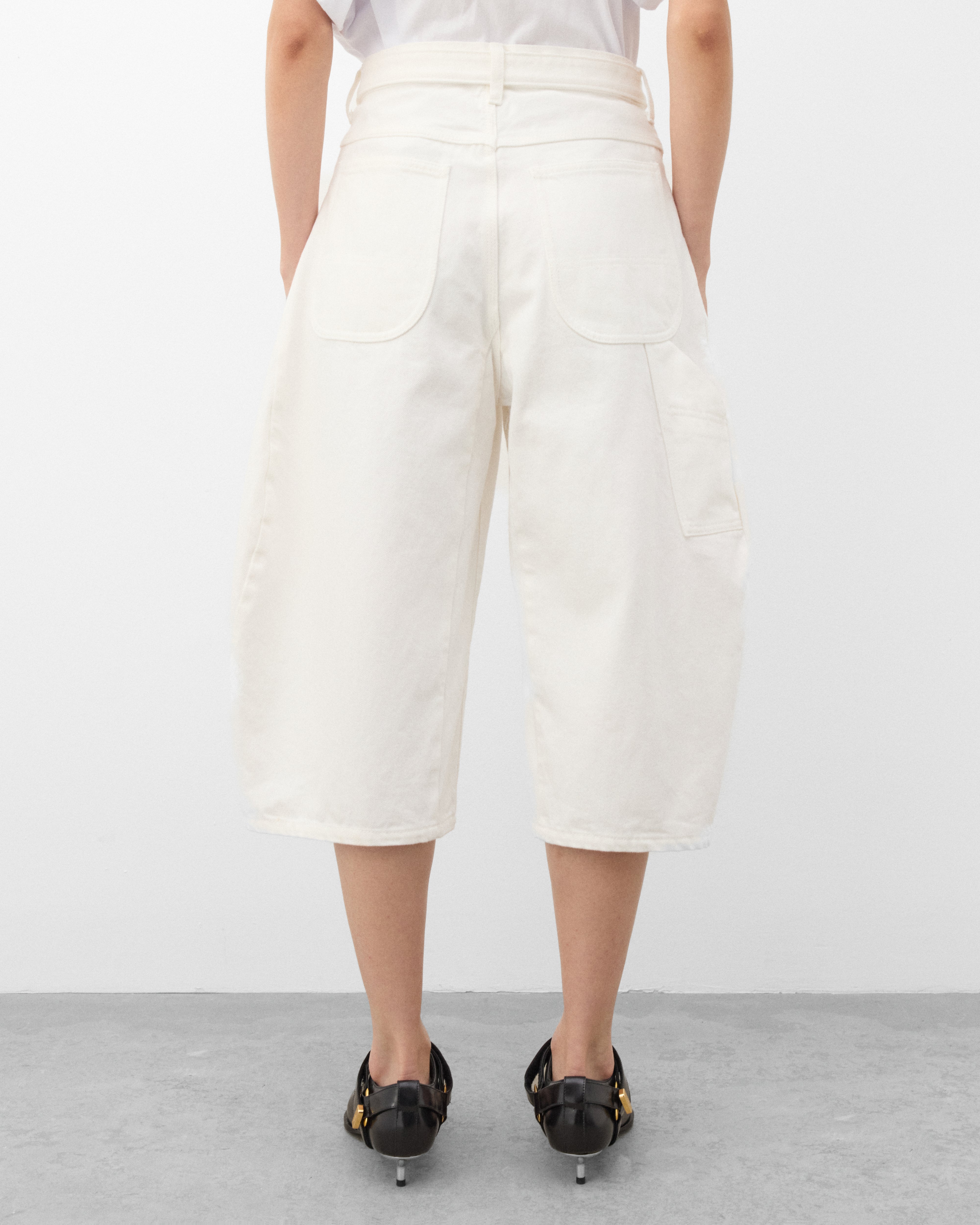 Sacai: Women's Denim Shorts (White) | Dover Street Market London