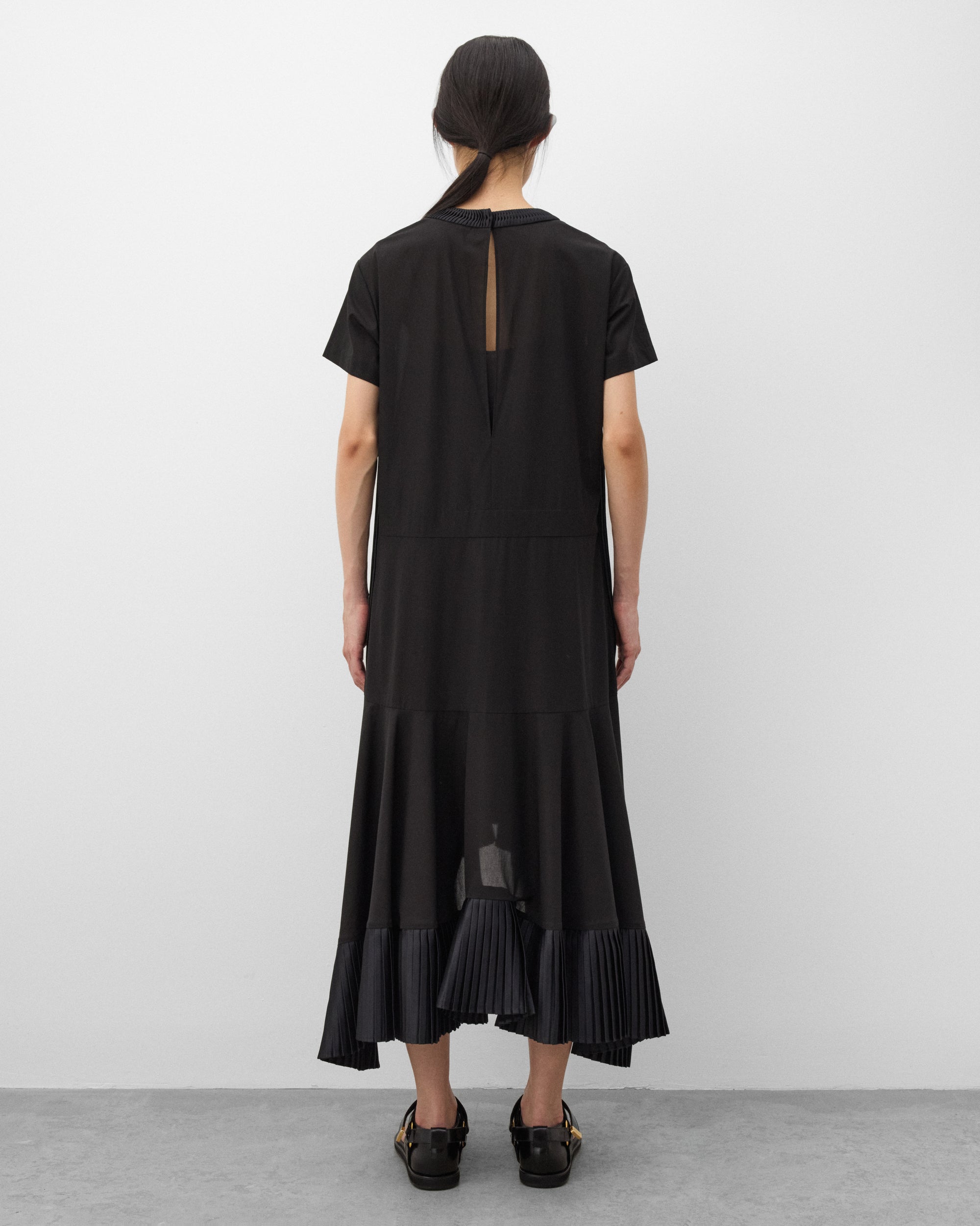 cotton broadcloth dress STripe Cotton Broadcloth Sleeveless Tiered Shirtdress (Women)