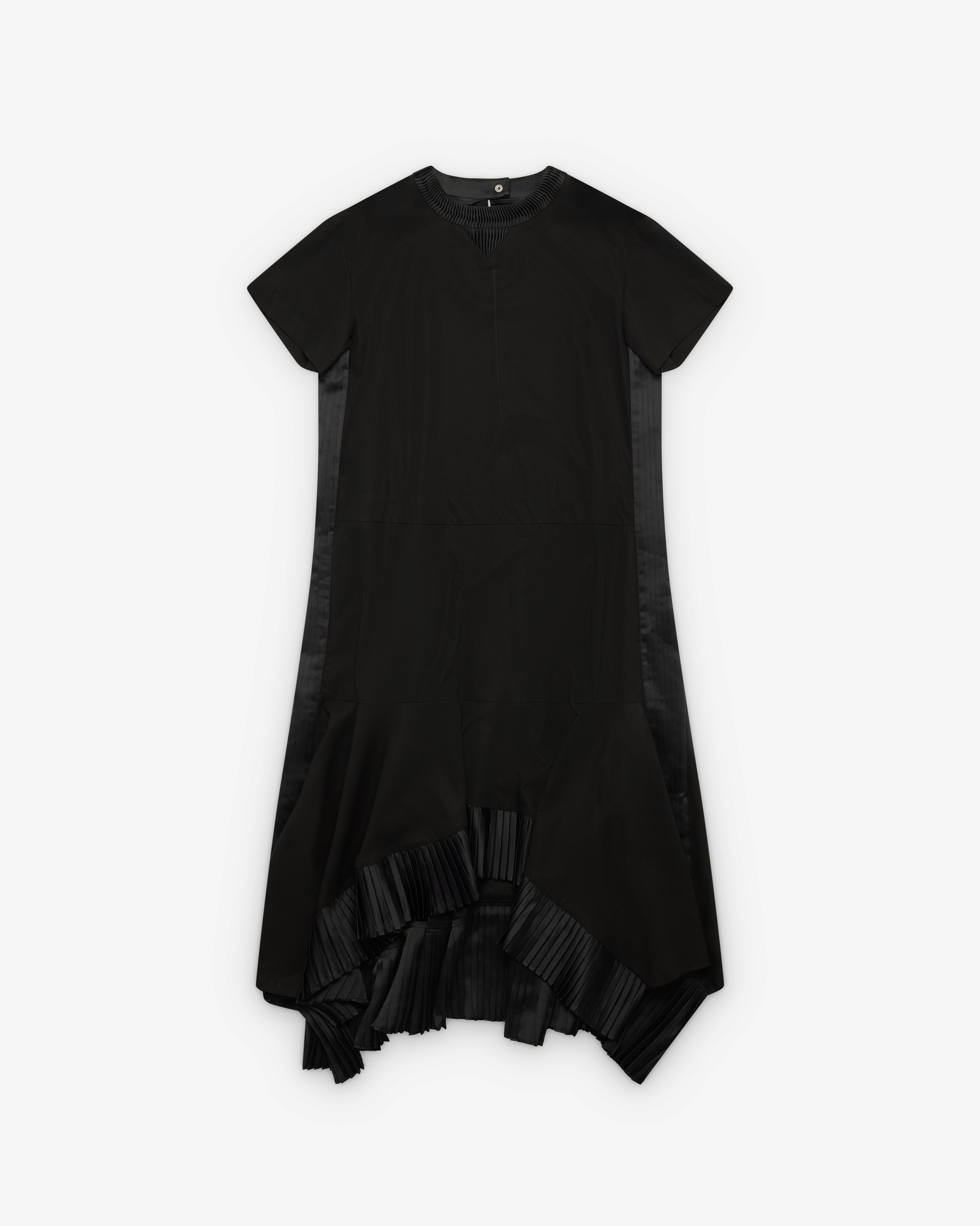 Sacai : Women's Cotton Broadcloth Dress (Black) | DSML E-SHOP