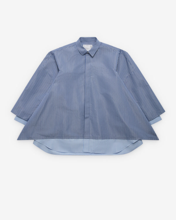 Sacai - Women's Poplin Shirt - (Blue/Mix)
