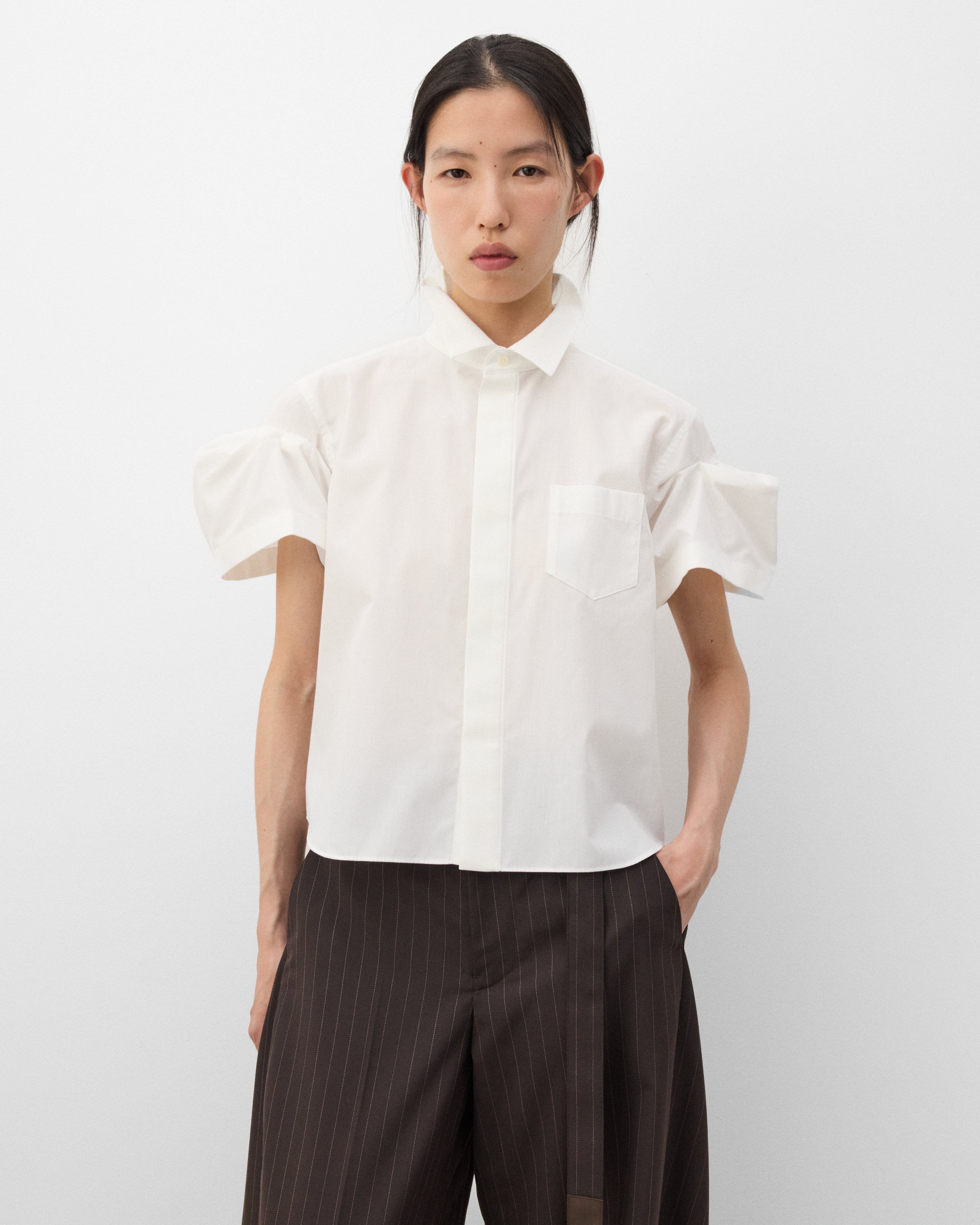 Sacai : Women's Poplin Shirt (White) | Dover Street Market London