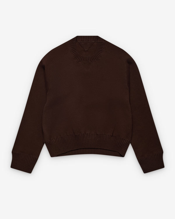 sacai - Women's Cotton Cashmere Knit Pullover - (Brown)