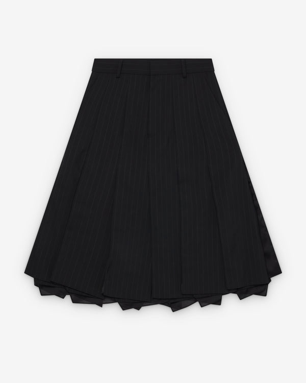 Sacai  - Women's Chalk Stripe Skirt - (Black/Stripe)