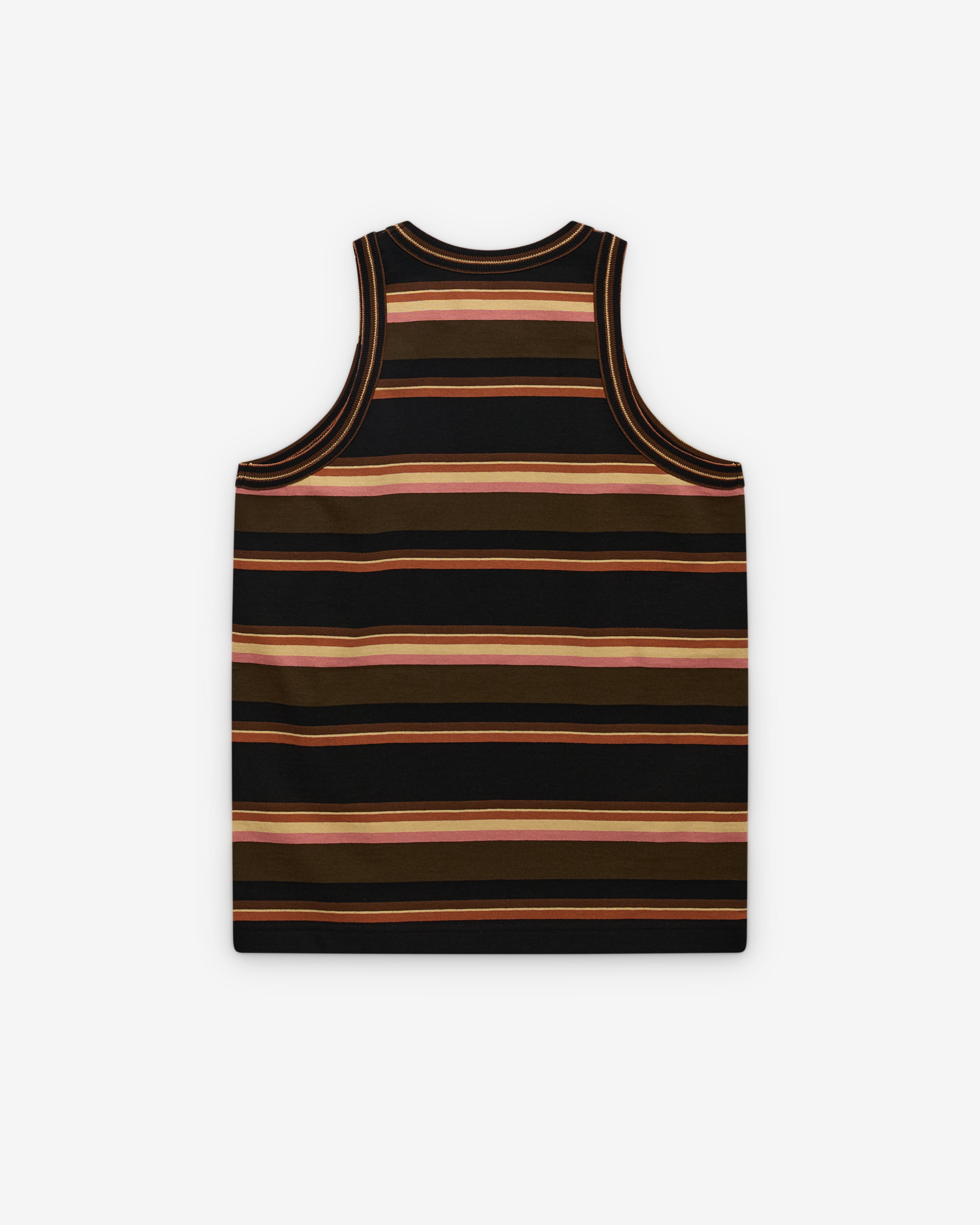 sacai: Women's Horizontal Stripe Tank Top (Brown) | Dover Street