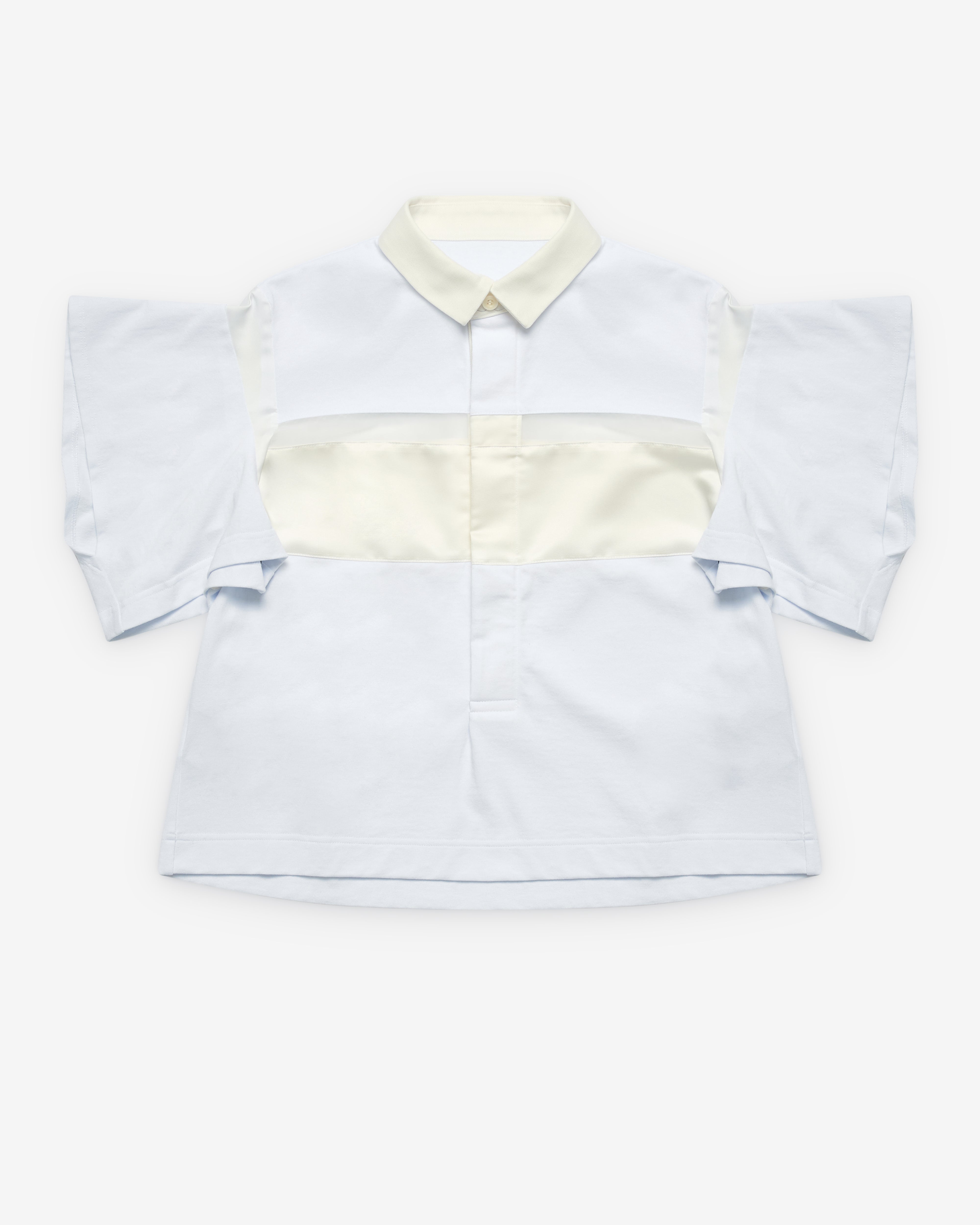 sacai: Women's Cotton Jersey Pullover (White) | Dover Street