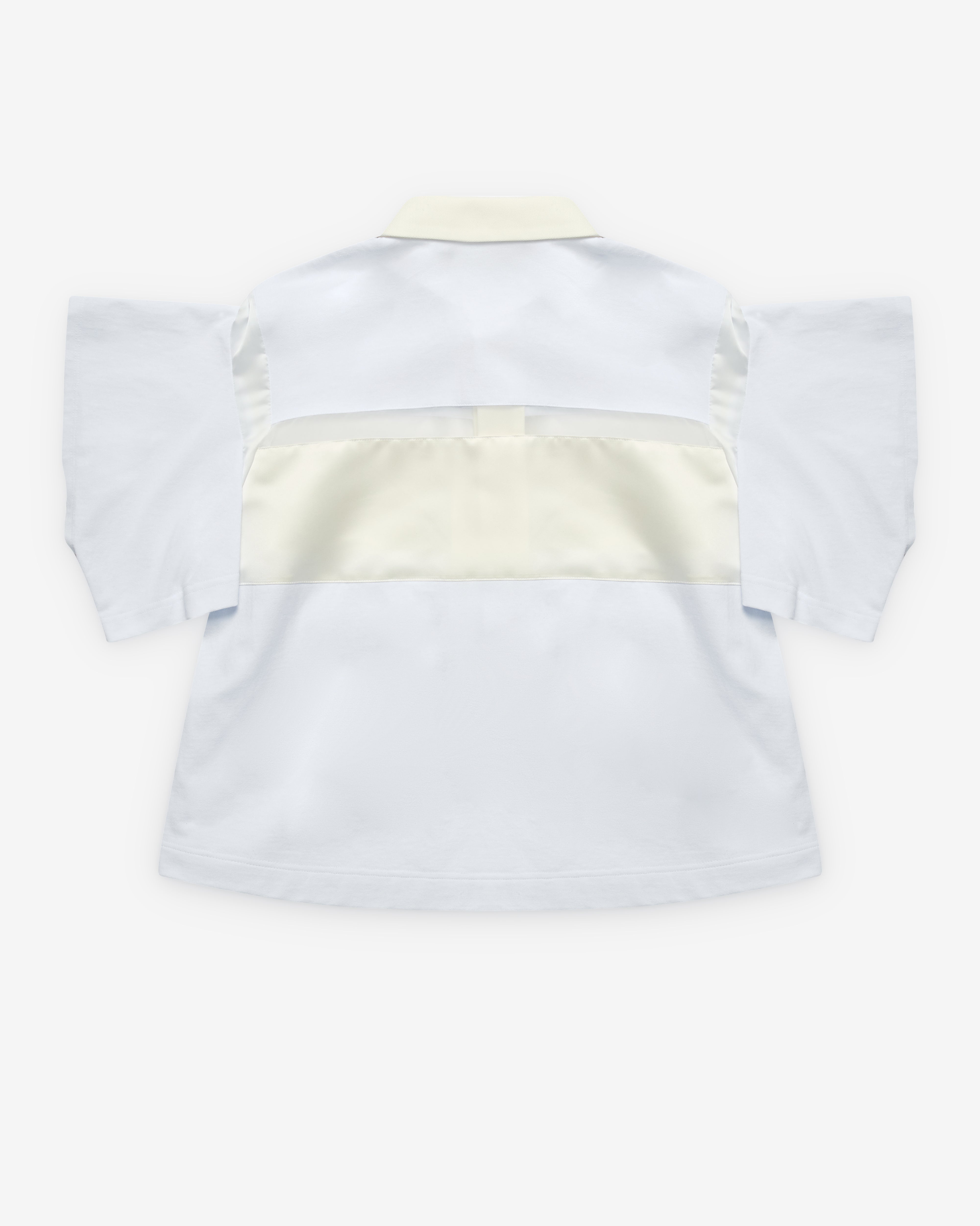 sacai: Women's Cotton Jersey Pullover (White) | Dover Street