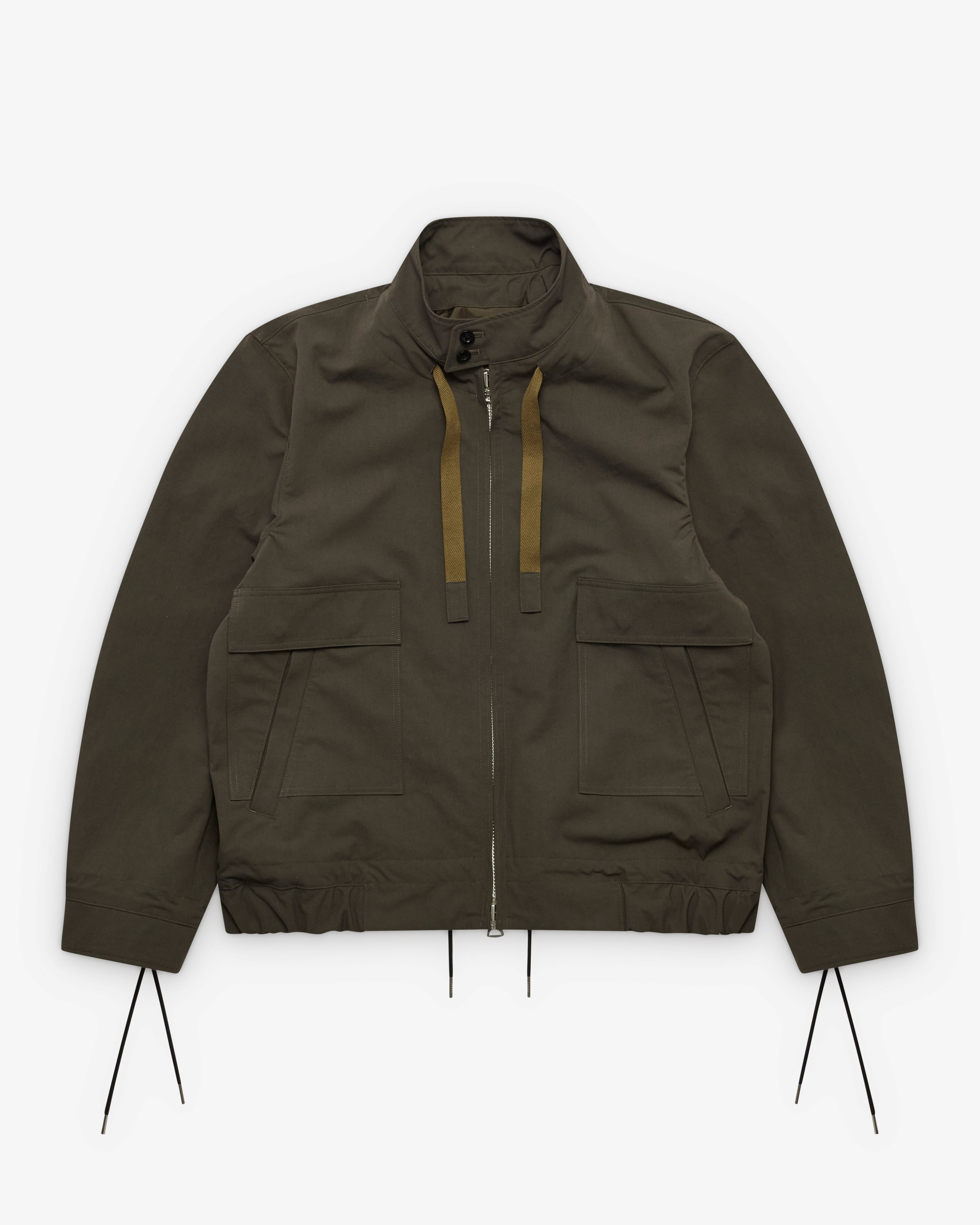 Sacai : Men's Weathercloth Blouson (Olive Green) | Dover Street