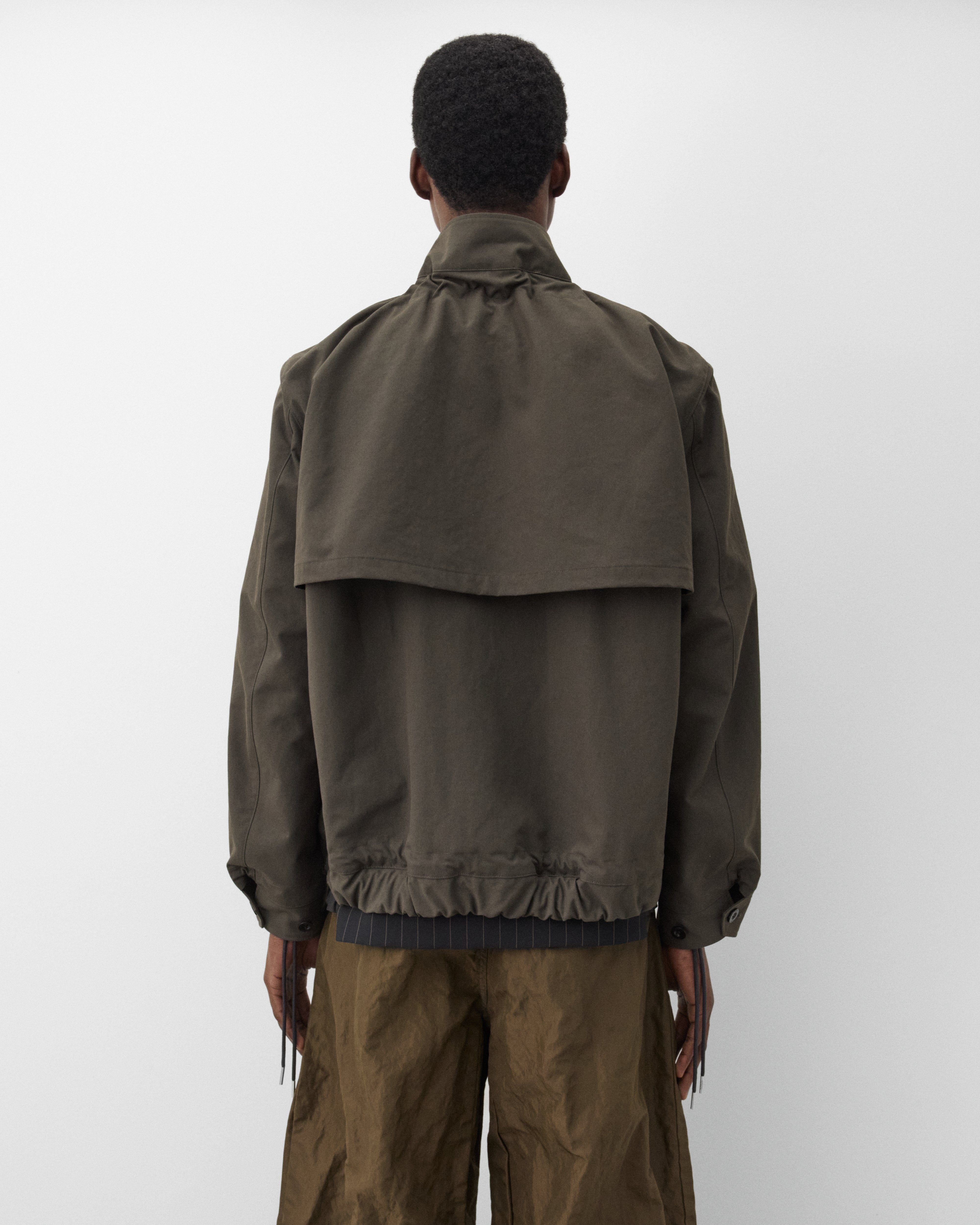 Sacai : Men's Weathercloth Blouson (Olive Green) | Dover Street