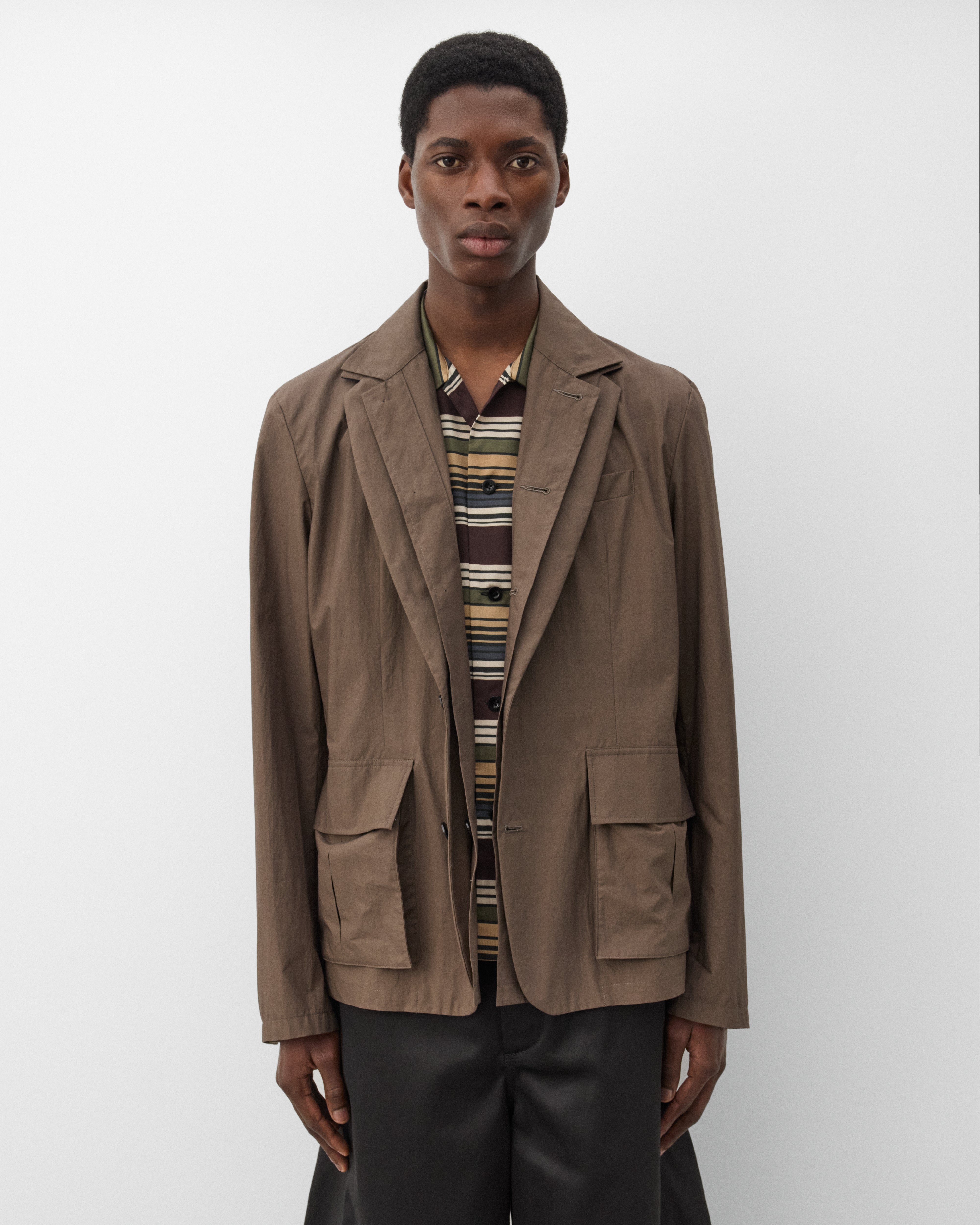 Sacai : Men's Cotton Typewriter Jacket (Olive) | Dover Street