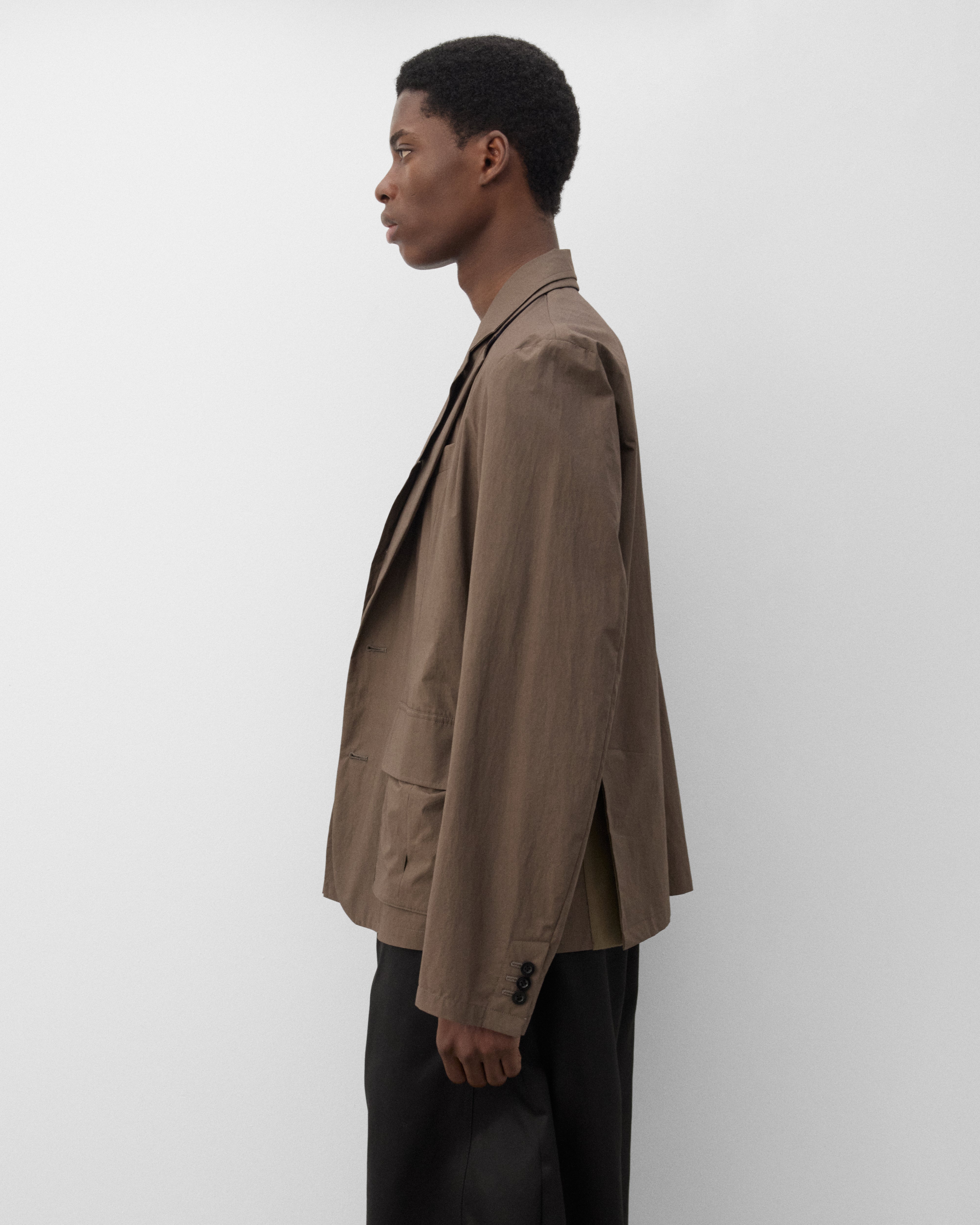 Sacai : Men's Cotton Typewriter Jacket (Olive) | Dover Street