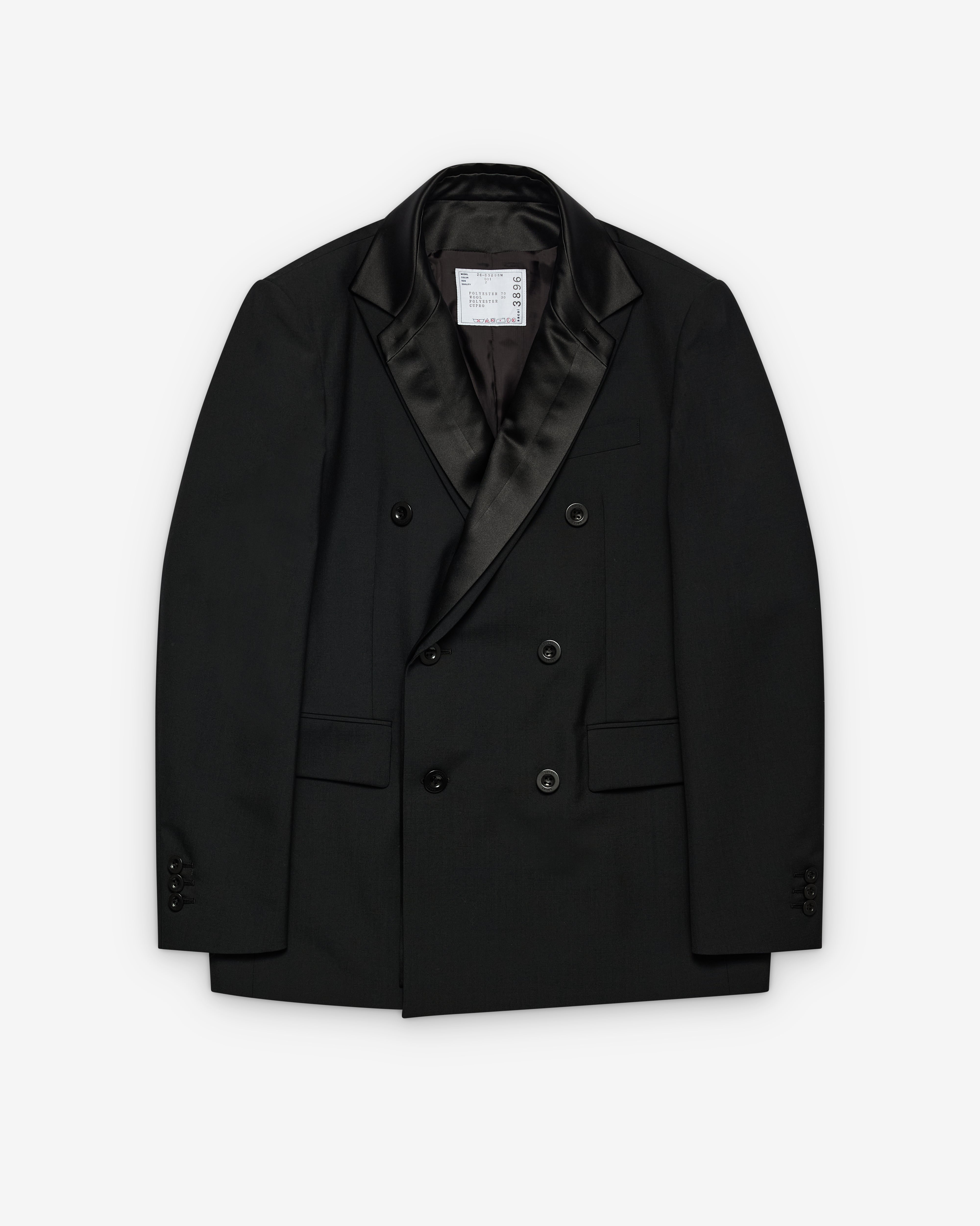 sacai: Men's Suiting Jacket (Black) | DSML E-SHOP