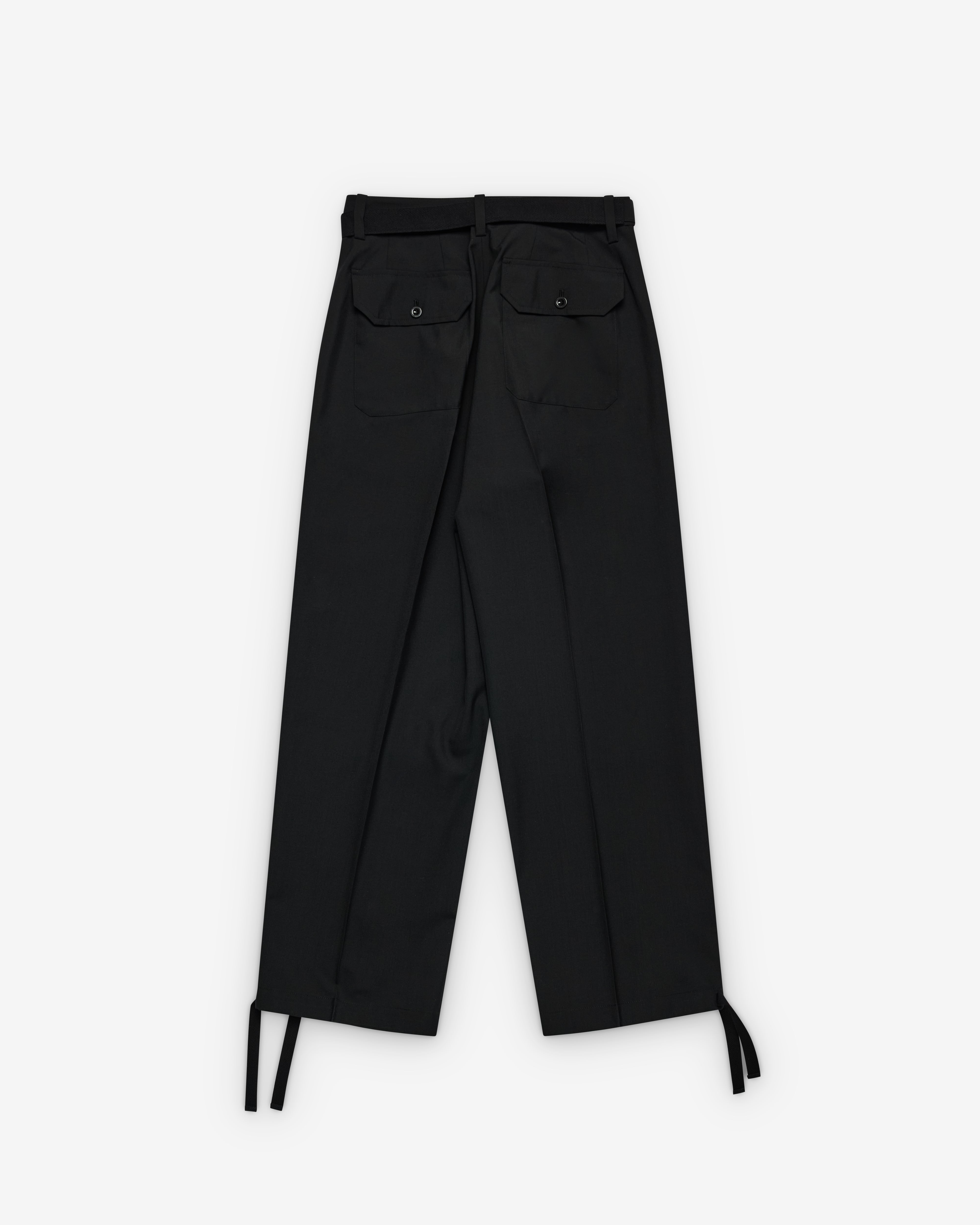 sacai: Men's Suiting Pants (Black) | DSML E-SHOP