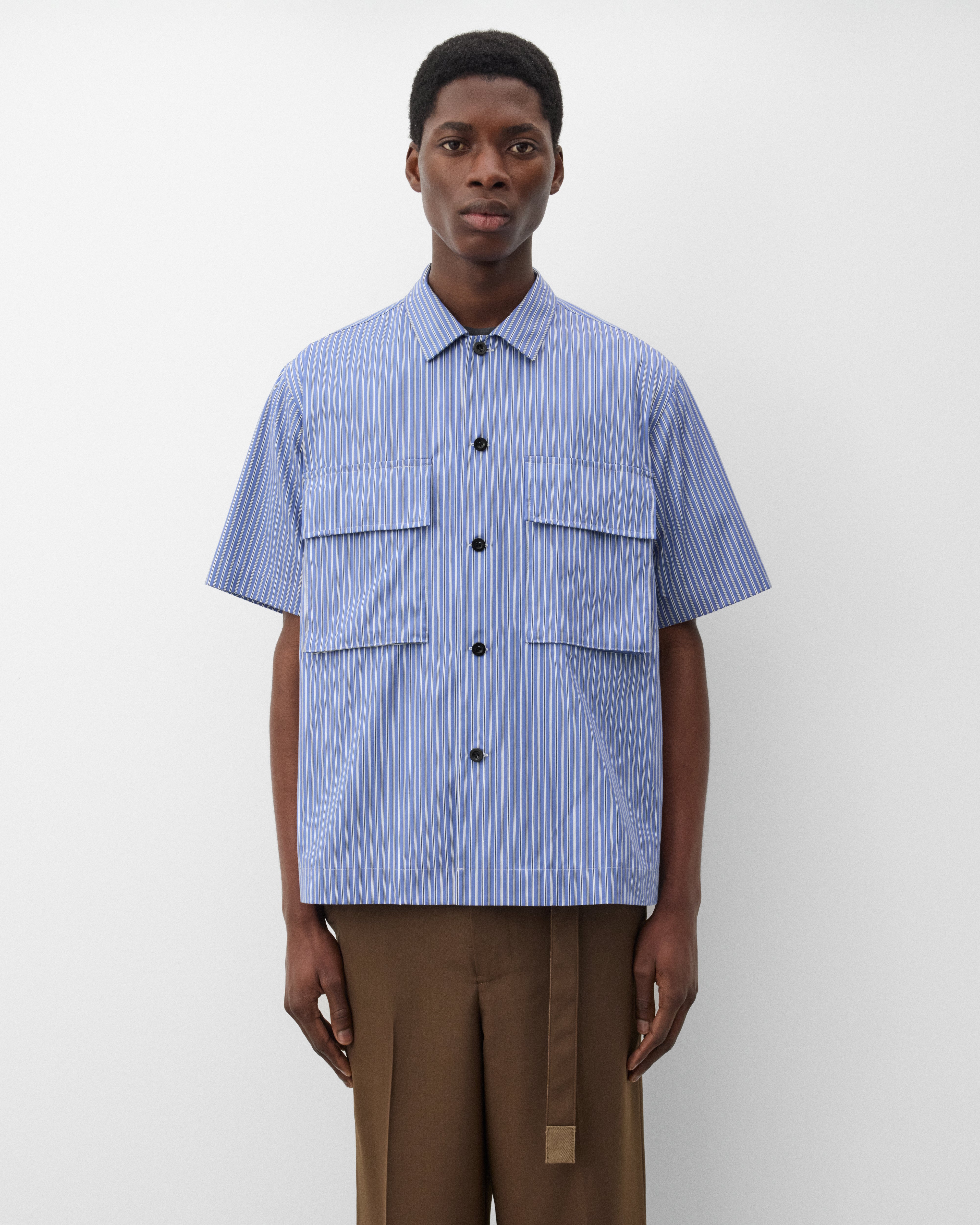 Sacai : Men's Poplin Shirt (Stripe) | Dover Street Market London