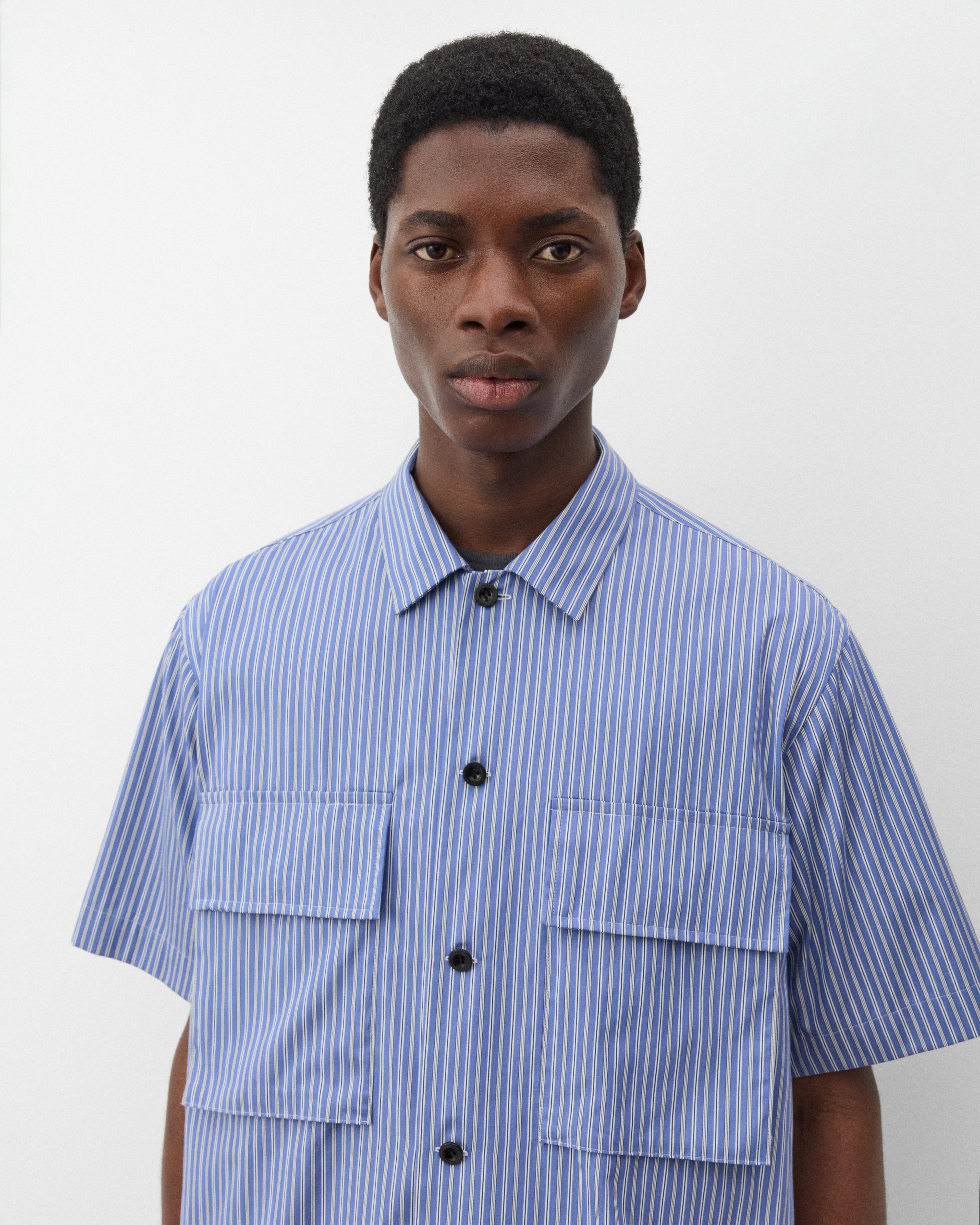 Sacai : Men's Poplin Shirt (Stripe) | Dover Street Market London