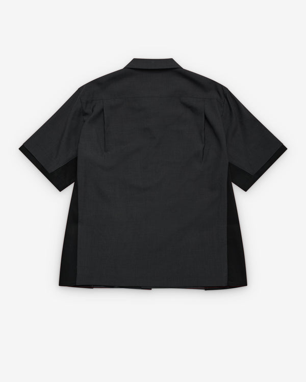 sacai - Men's Denim Panelled Shirt - (Black/Grey)