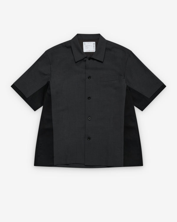 sacai - Men's Denim Panelled Shirt - (Black/Grey)