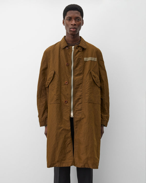 Sacai - Men's Treated Nylon Twill Coat - (Green)