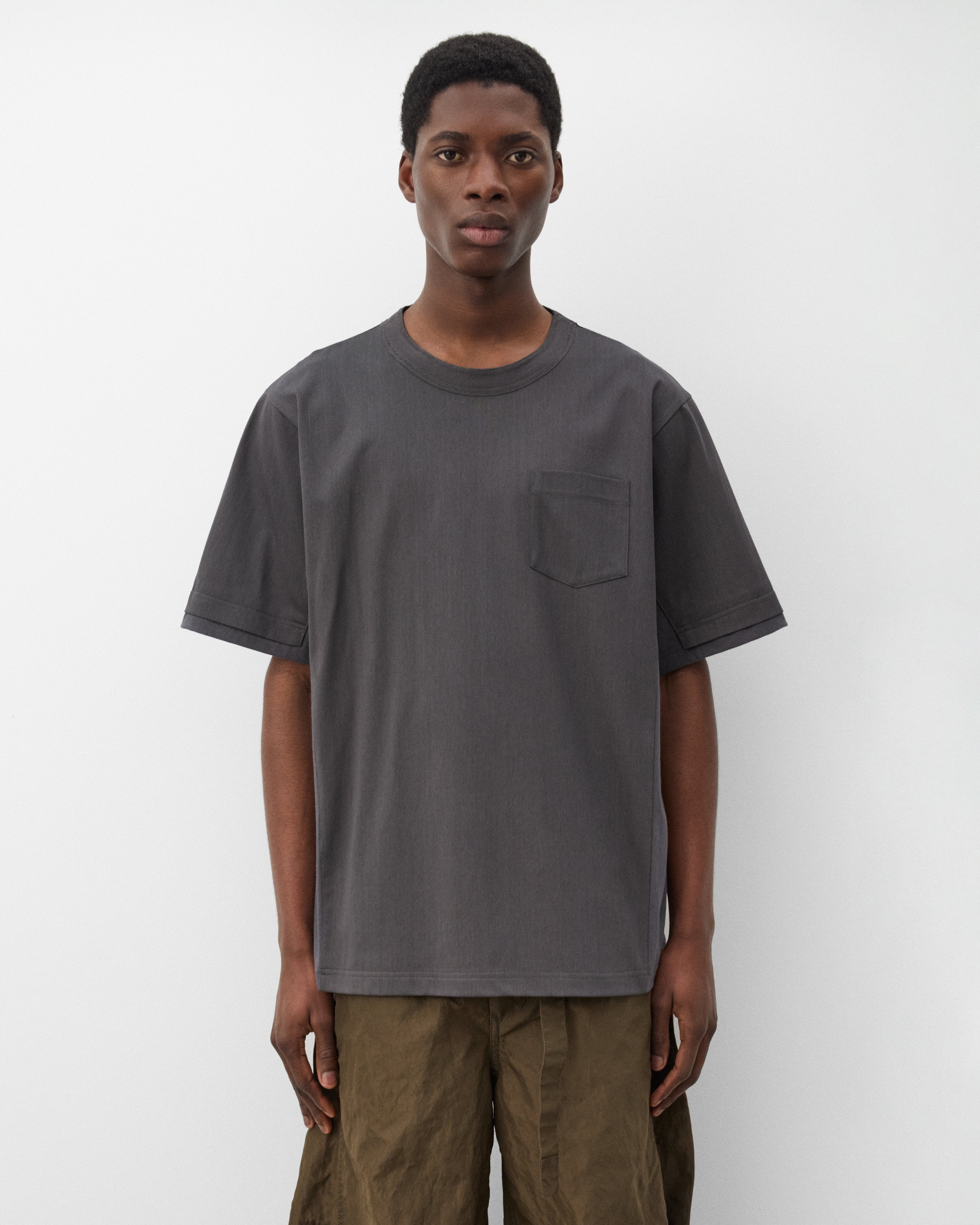 Sacai : Men's Cotton Jersey T-Shirt (Black) | Dover Street Market