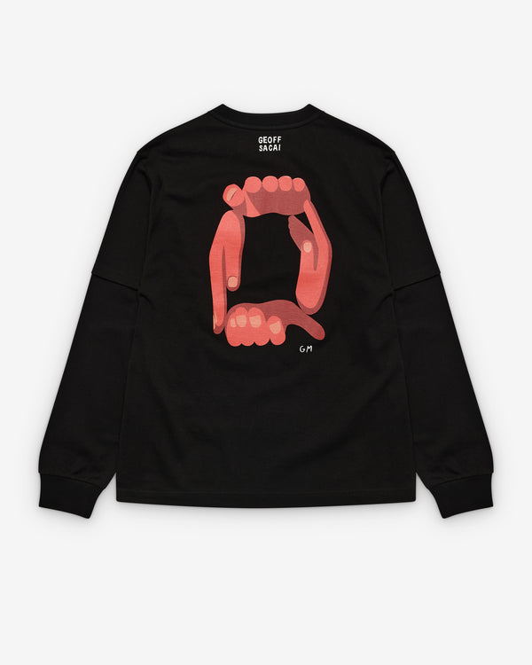 sacai - Men's Geoff Sacai Print Long Sleeve T-Shirt - (Black)