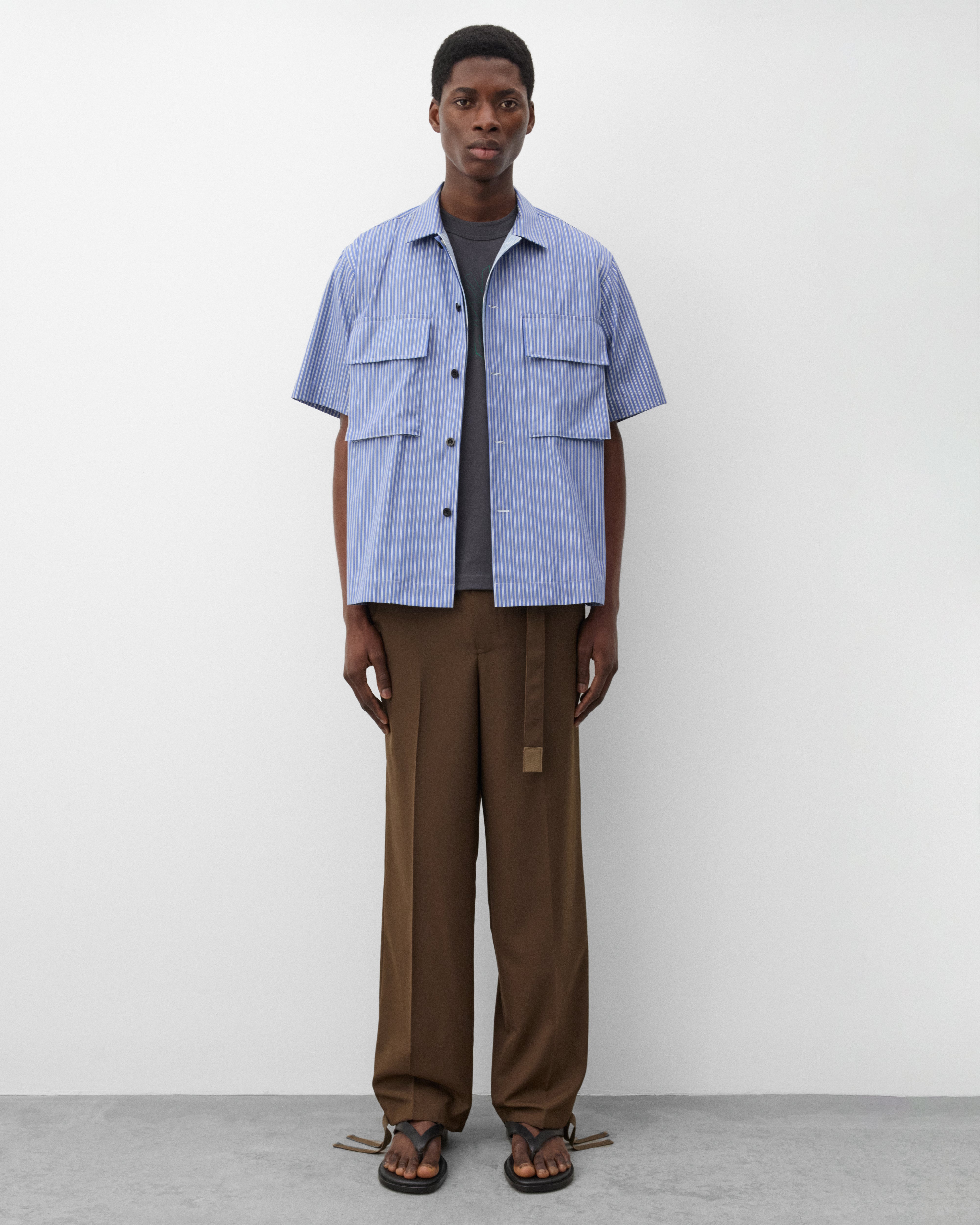 Sacai : Men's Poplin Shirt (Stripe) | Dover Street Market London