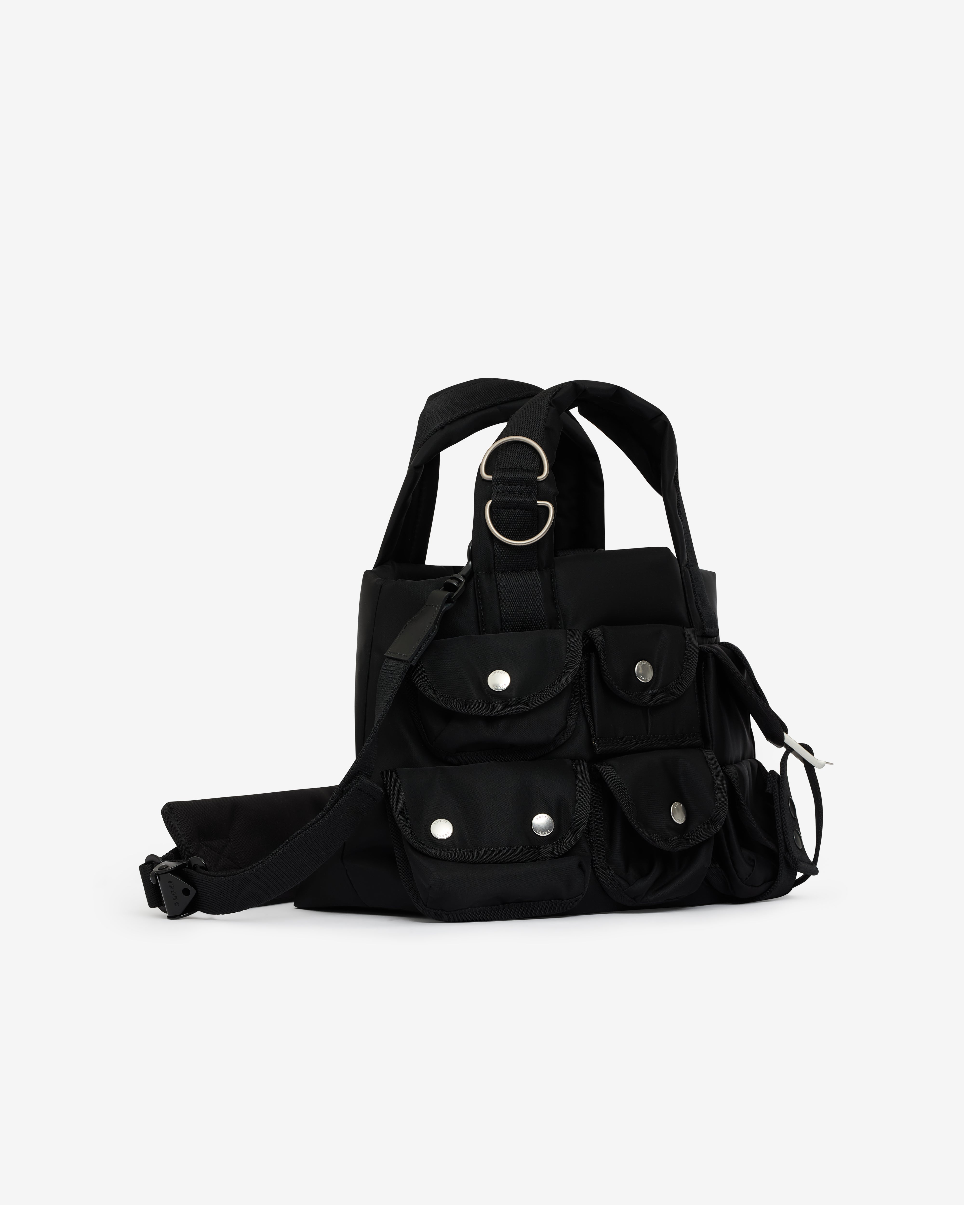 sacai: Nylon Tote Bag Small (Black) | Dover Street Market London