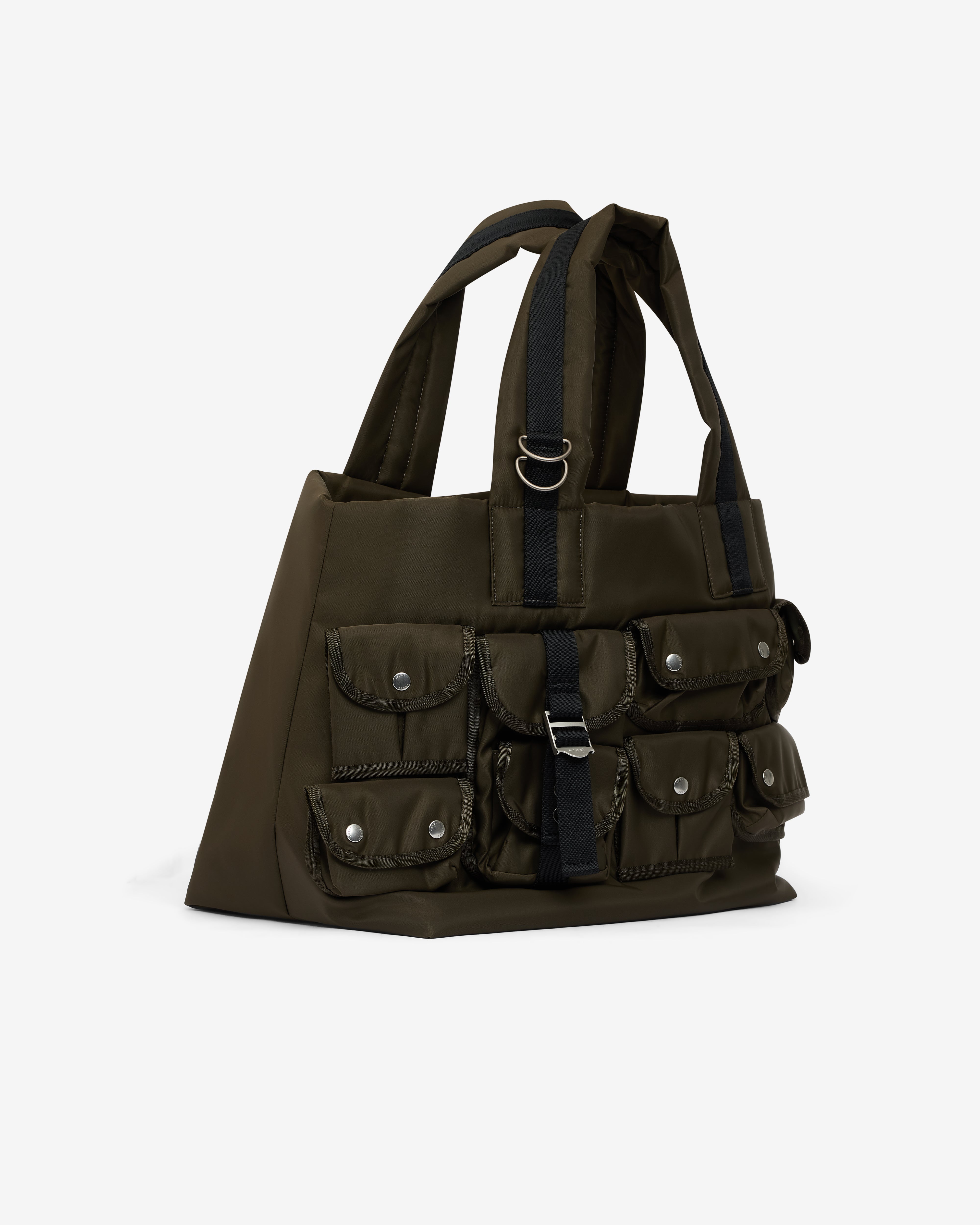 sacai: Nylon Tote Bag (Khaki) | Dover Street Market London
