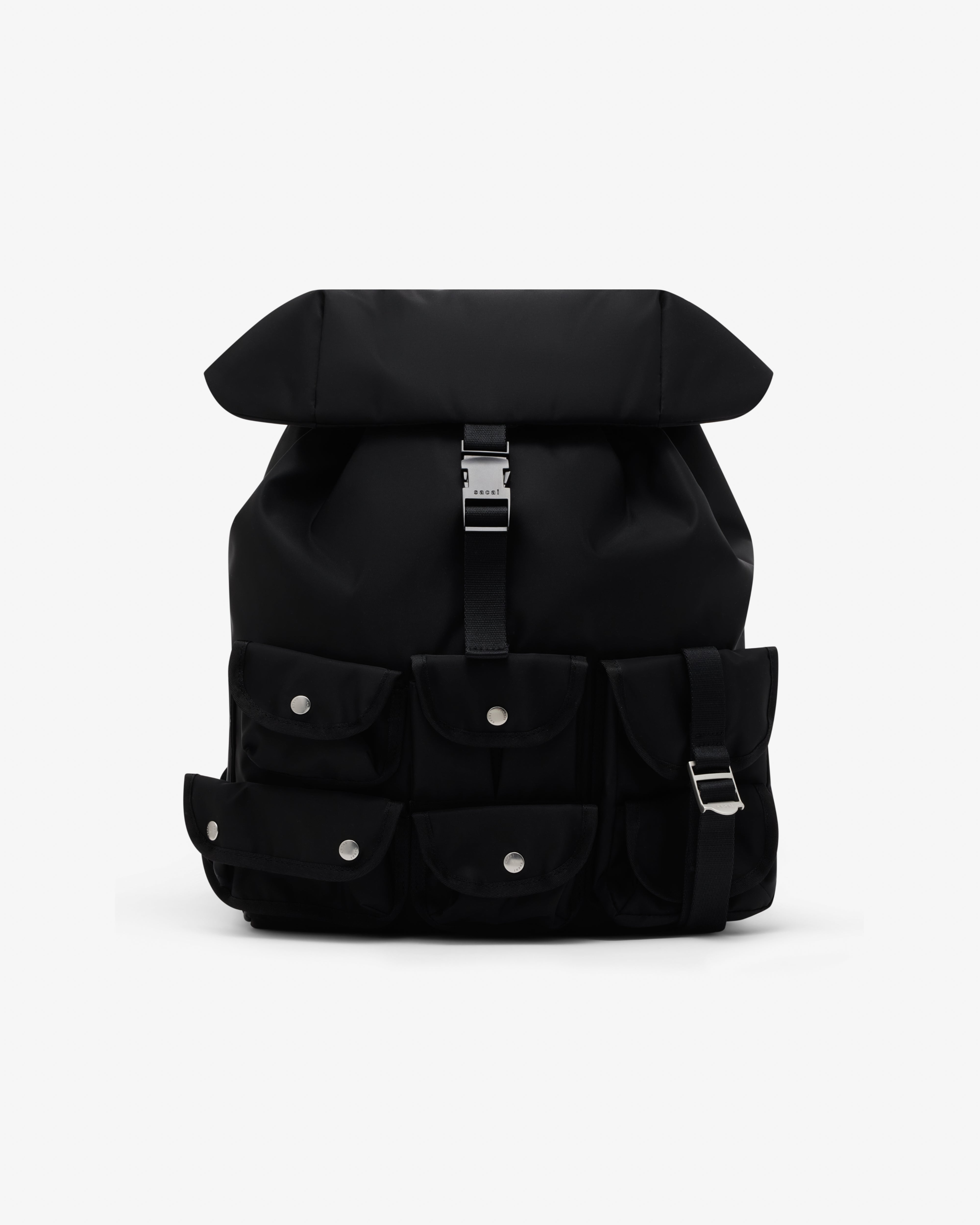 新品　sacai バックパック　リュック　ブラック　25SS sacai: Black Pocket Backpack | SSENSE