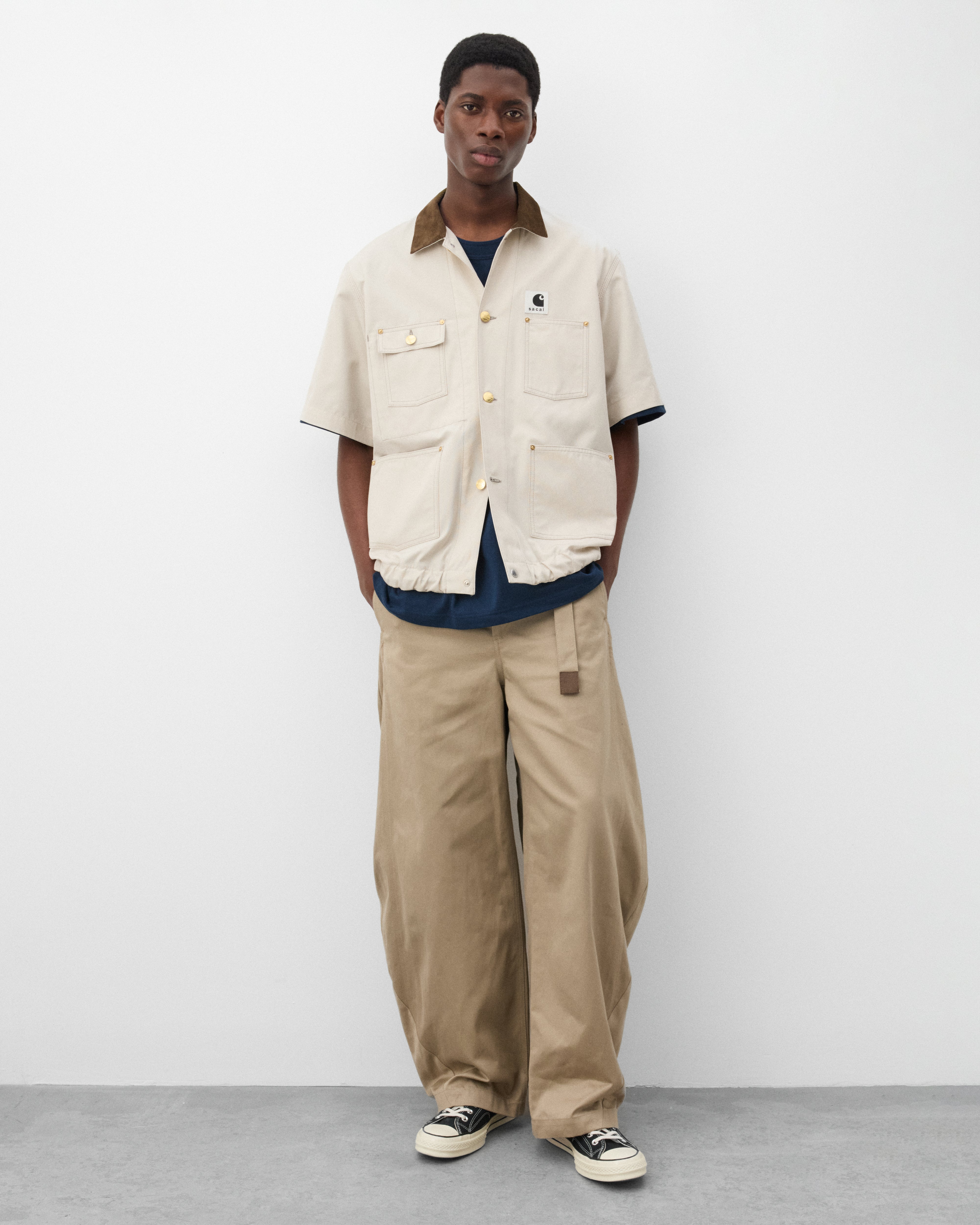 Sacai : Men's Carhartt WIP Duck Shirt (Off White) | Dover Street