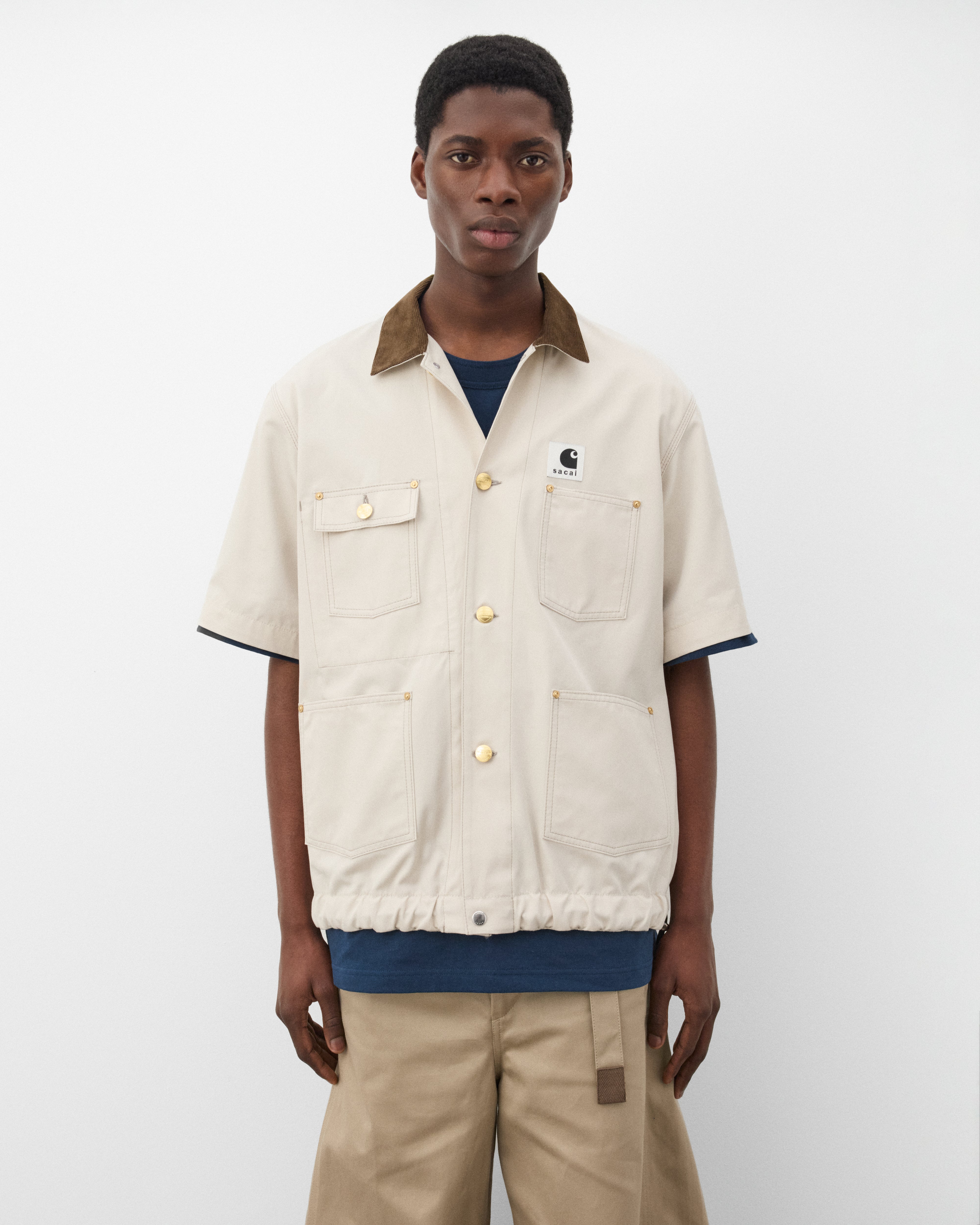 Sacai : Men's Carhartt WIP Duck Shirt (Off White) | Dover Street Sacai : Men's Carhartt WIP Duck Shirt (Off White) | Dover Street